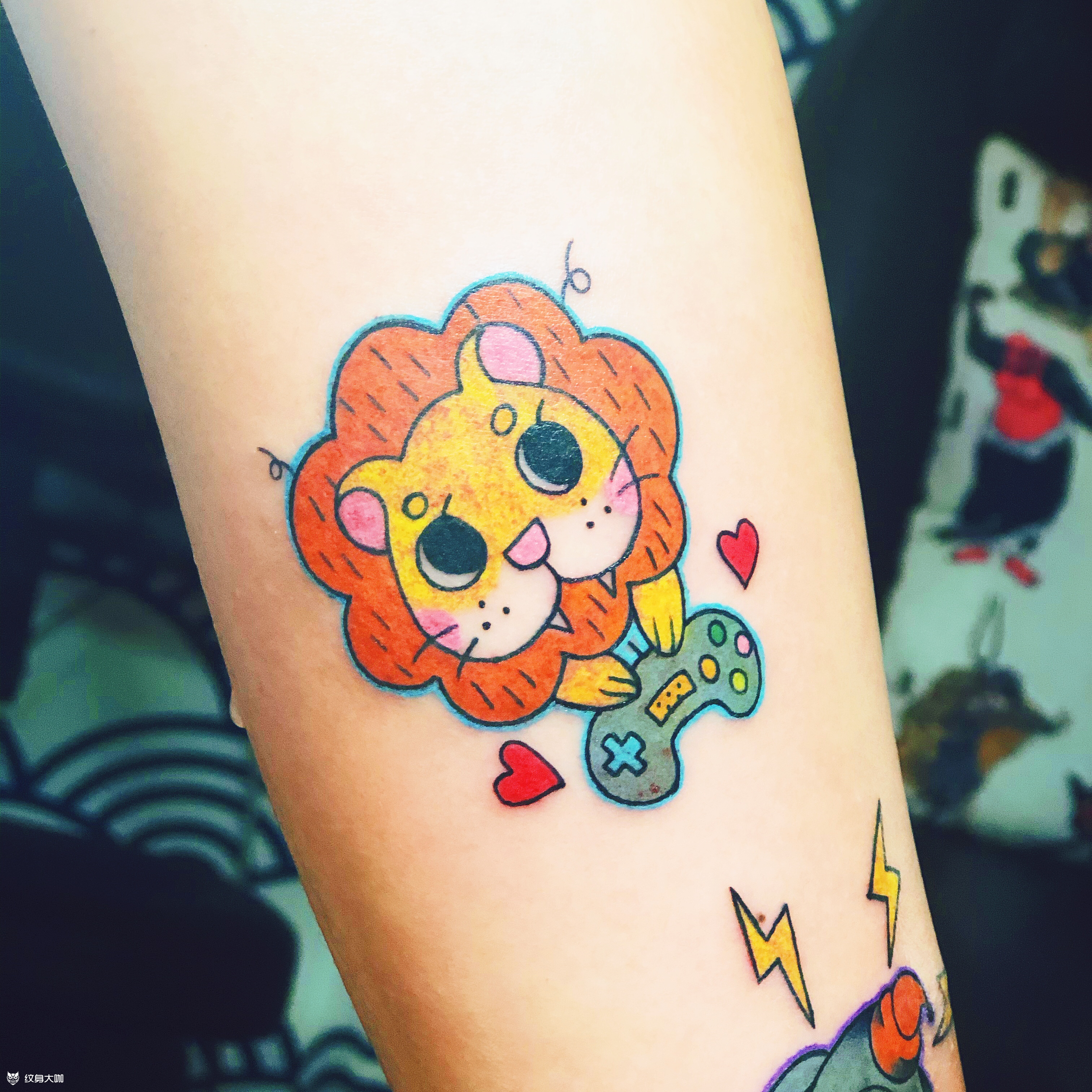 卡通狮子_纹身图案手稿图片_罗克珊的纹身作品集