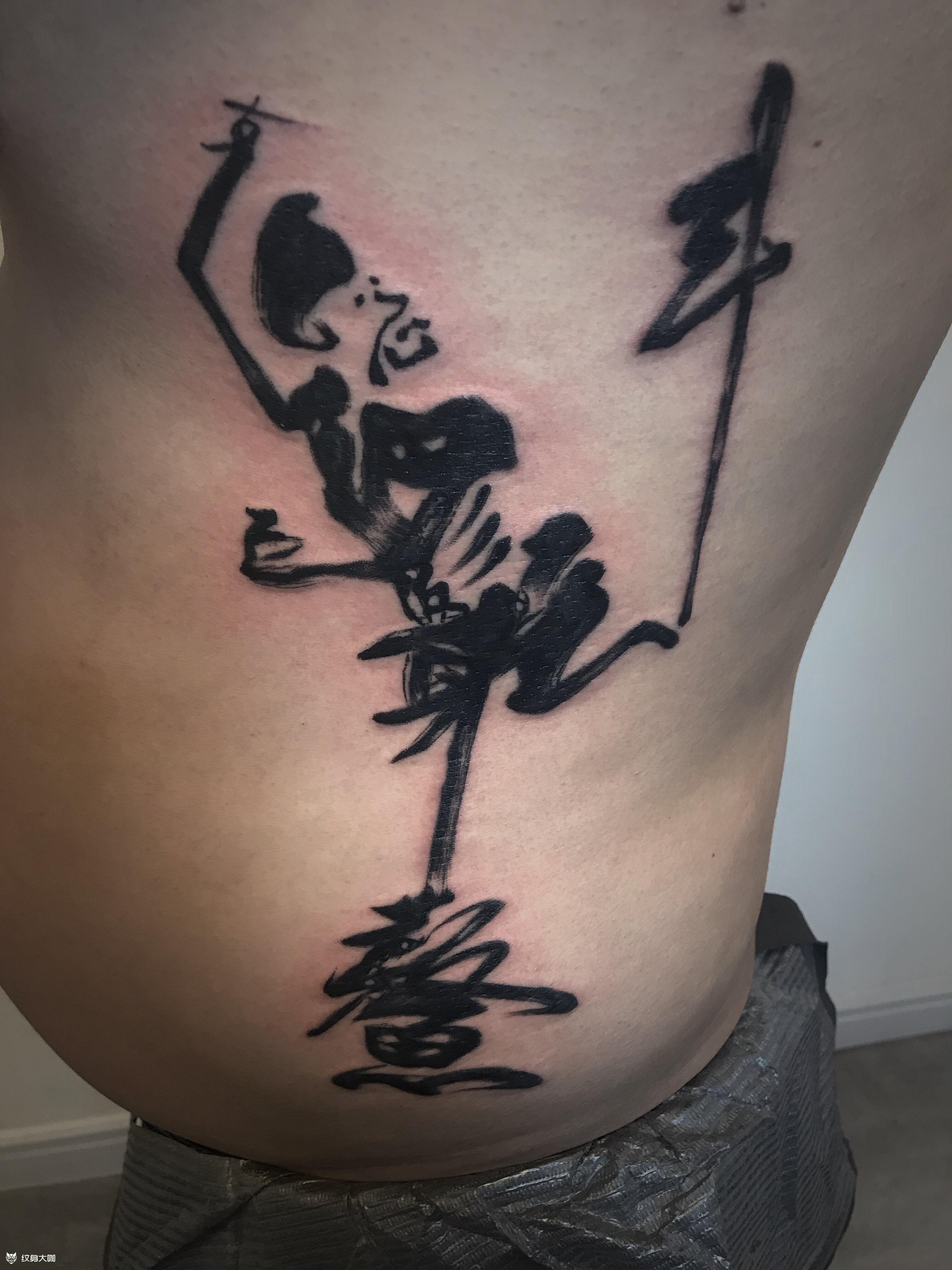 魁星踢斗_纹身图案手稿图片_刘大鹏的纹身作品集
