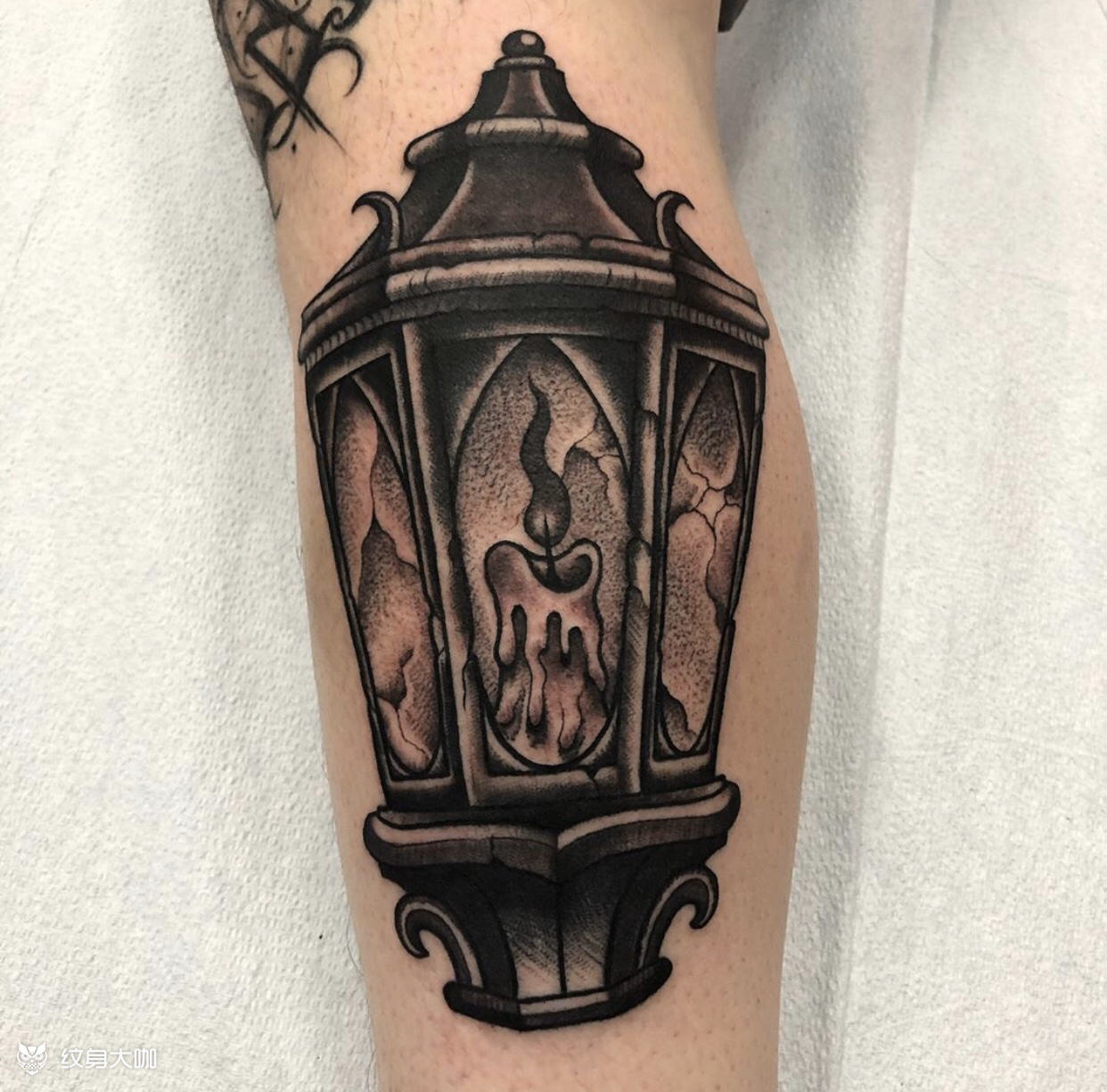 美式灯笼_纹身图案手稿图片_乔纳森的纹身作品集