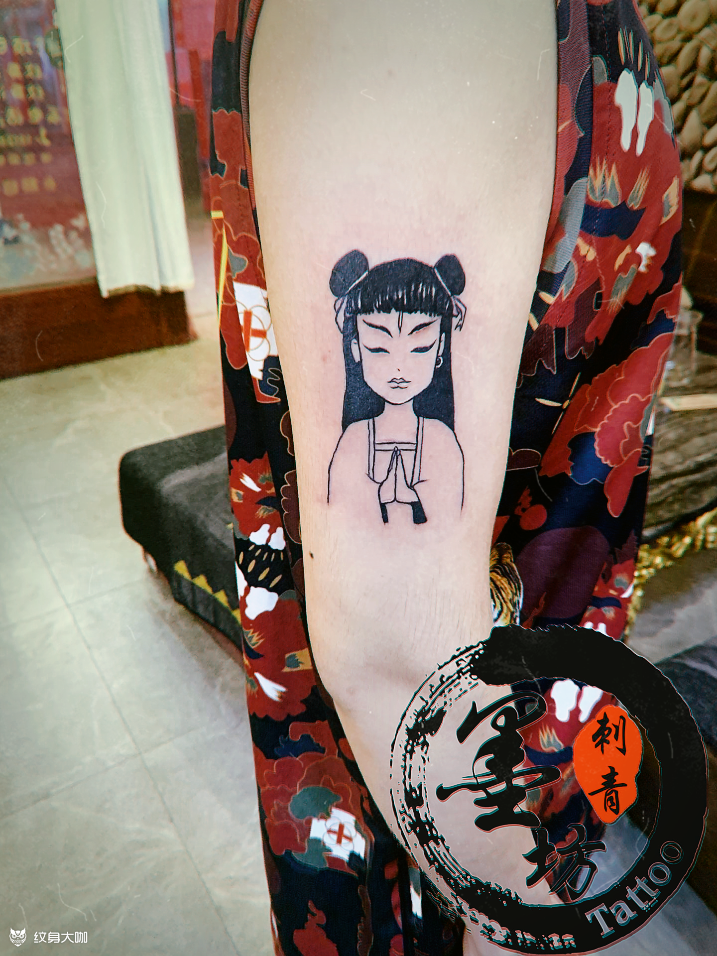 哪吒_纹身图案手稿图片_刚子的纹身作品集