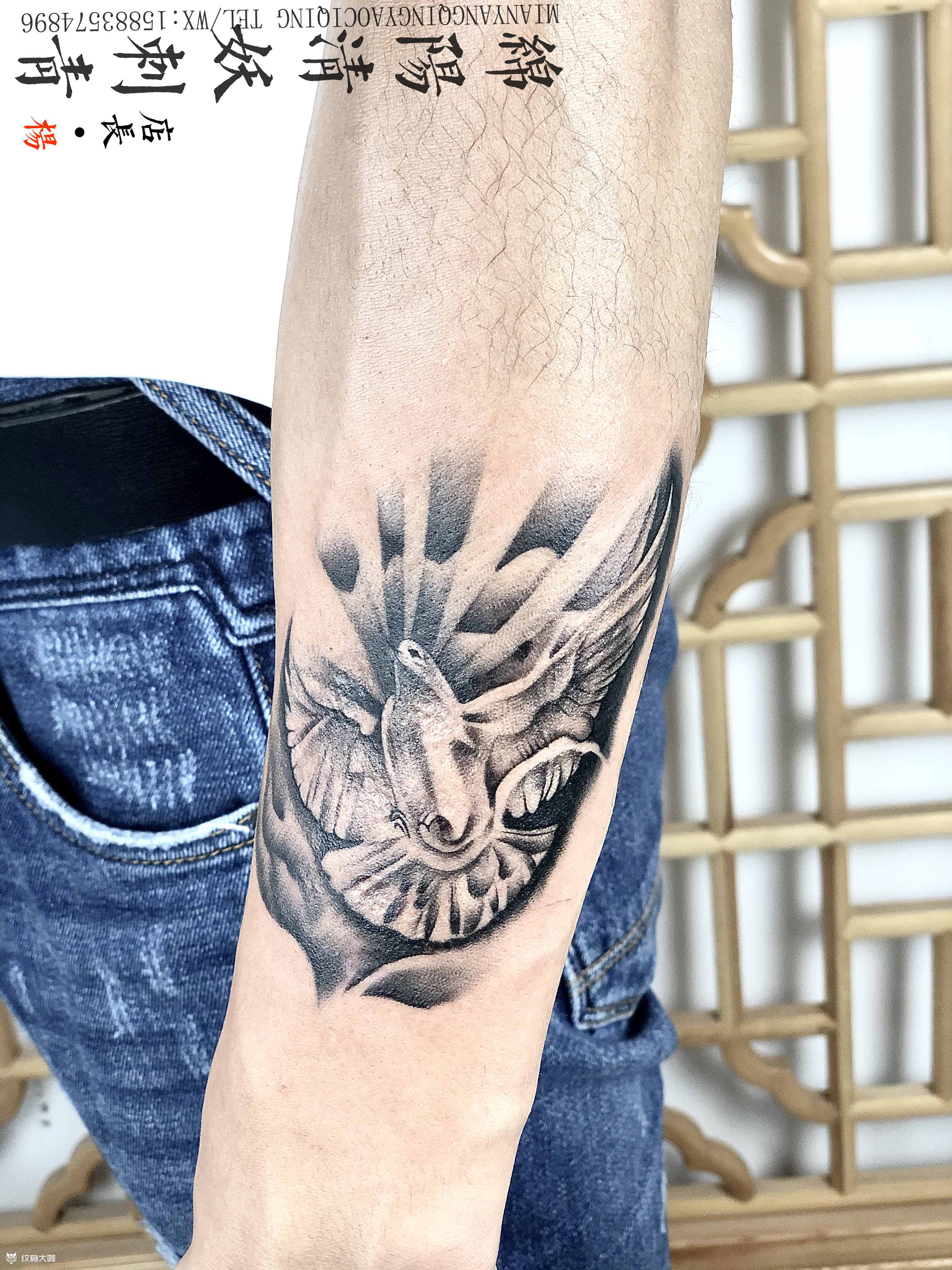 鸽子_纹身图案手稿图片_李中杨的纹身作品集