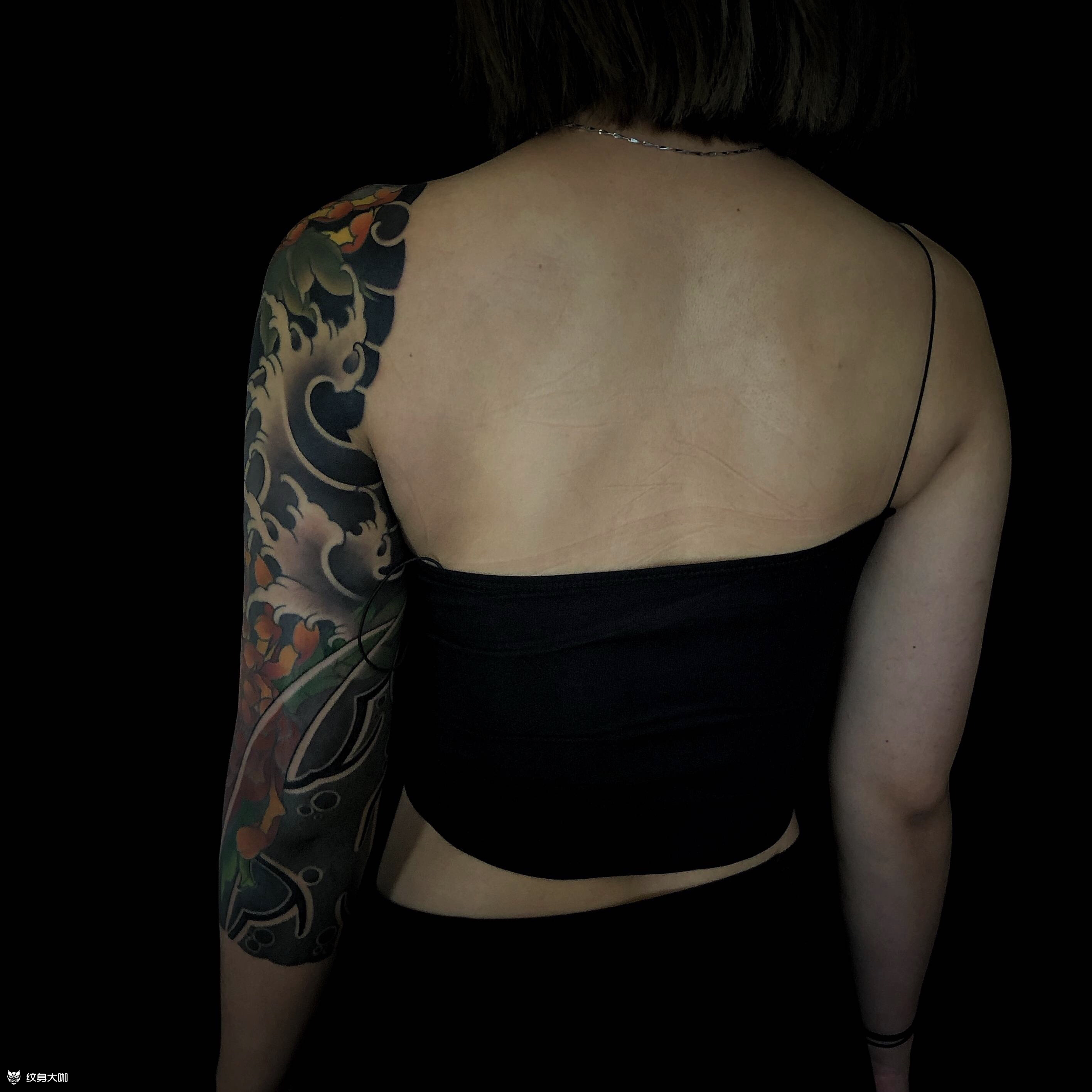 七分袖_纹身图案手稿图片_李占东的纹身作品集