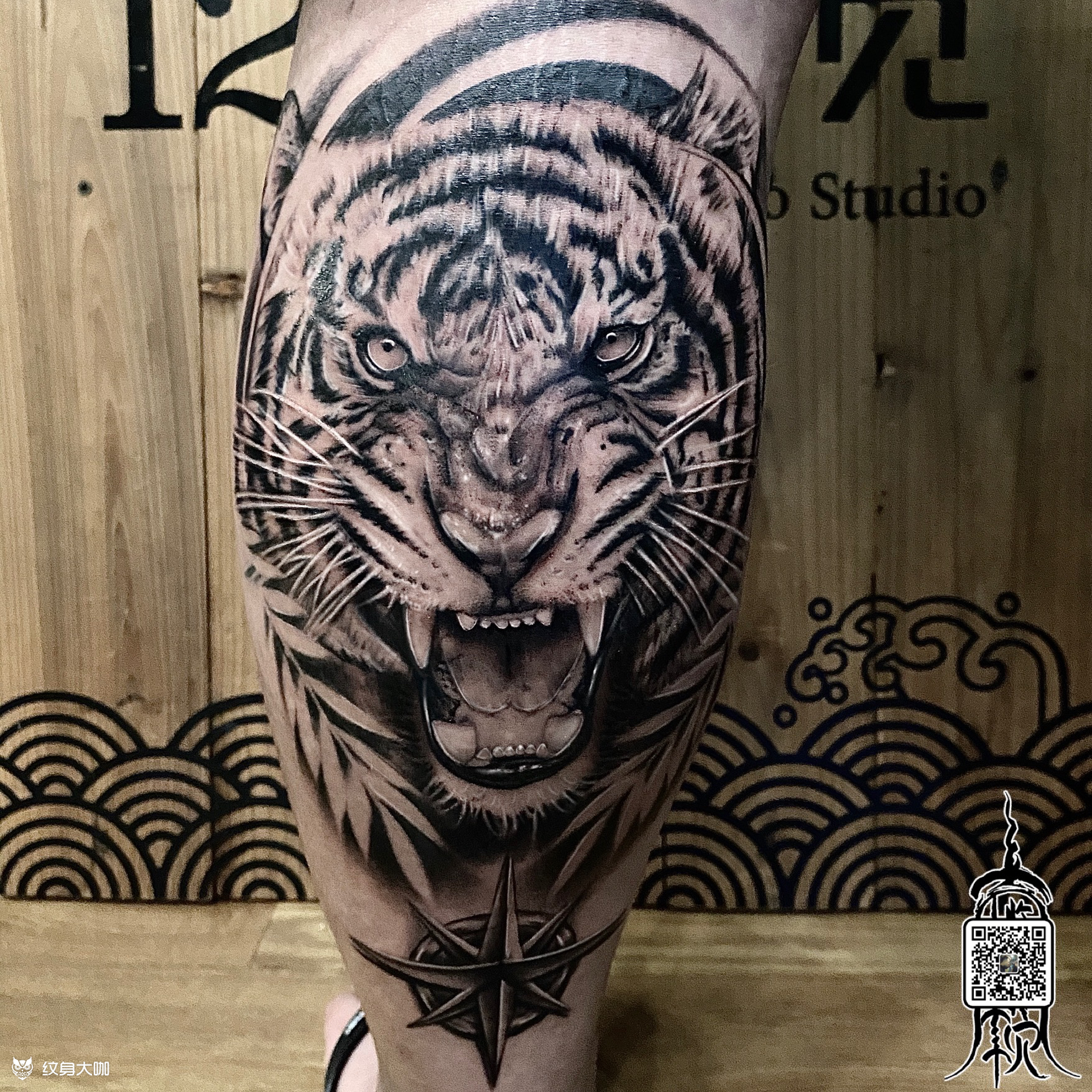 写实老虎_纹身图案手稿图片_刘政基的纹身作品集