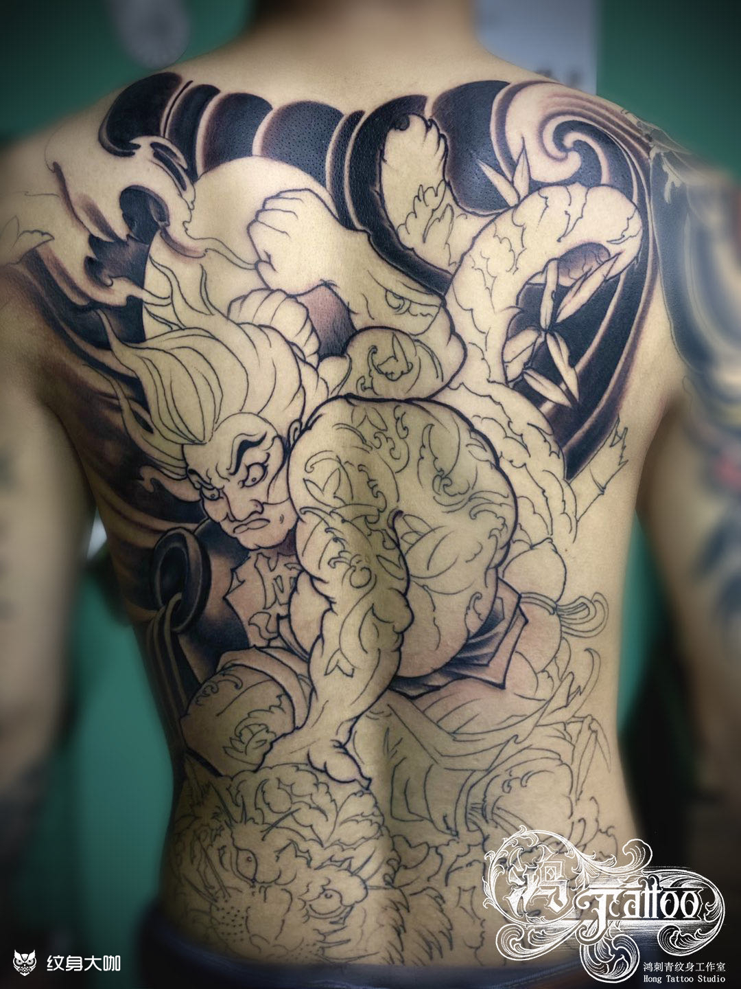 满背武松_纹身图案手稿图片_lk的纹身作品集