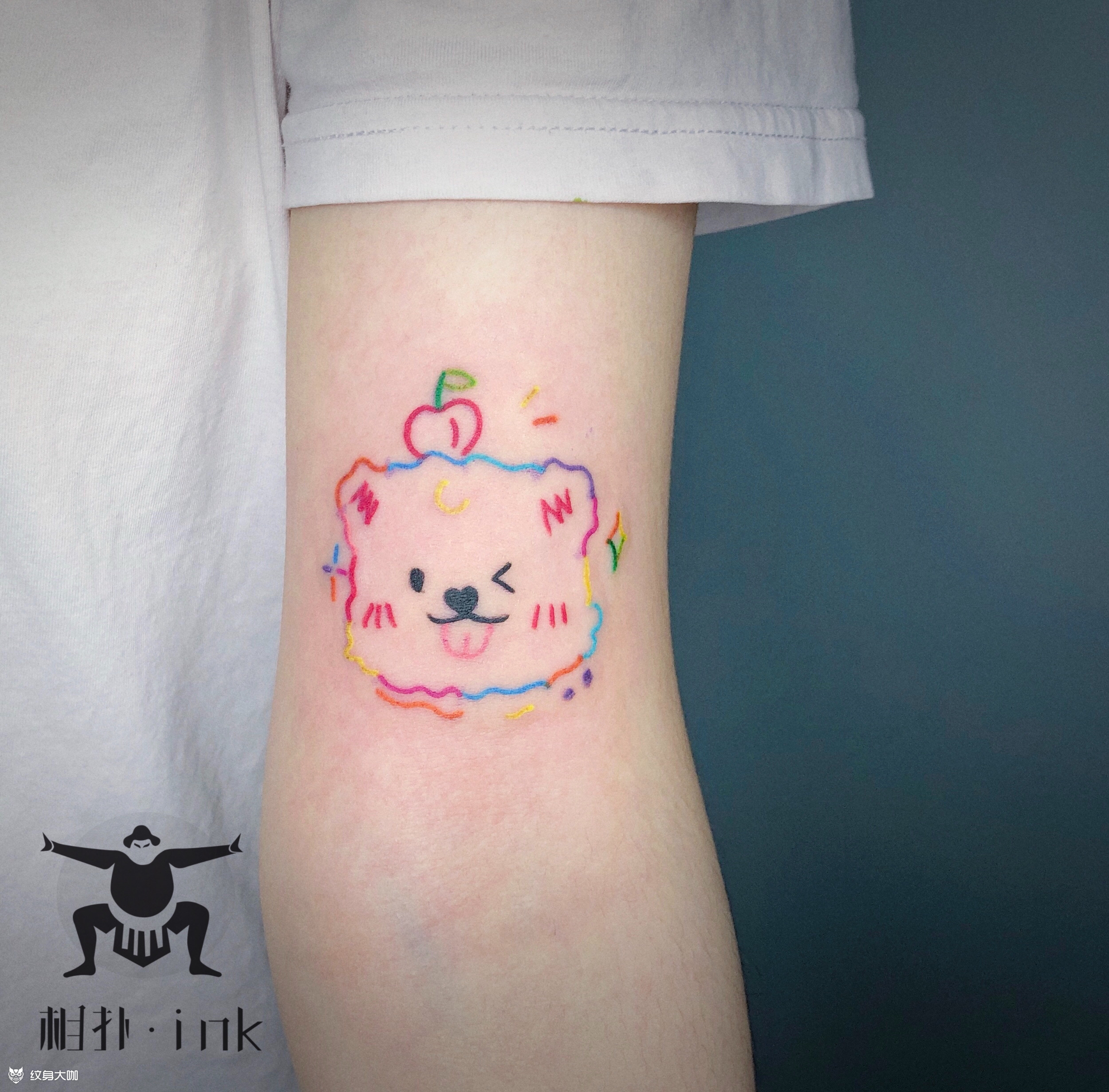 小熊_纹身图案手稿图片_圆镹的纹身作品集
