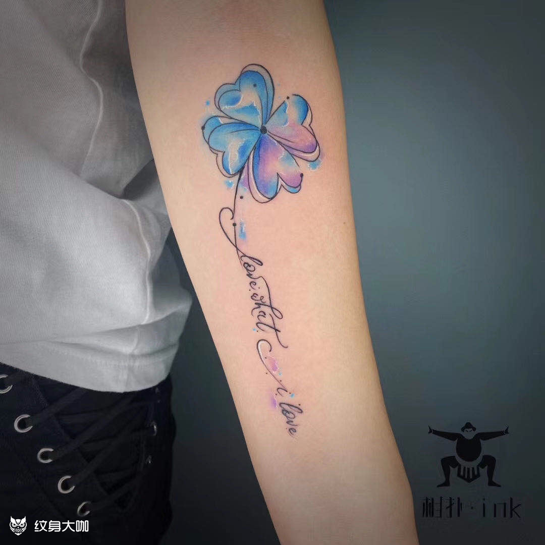 四叶草92_纹身图案手稿图片_圆镹的纹身作品集