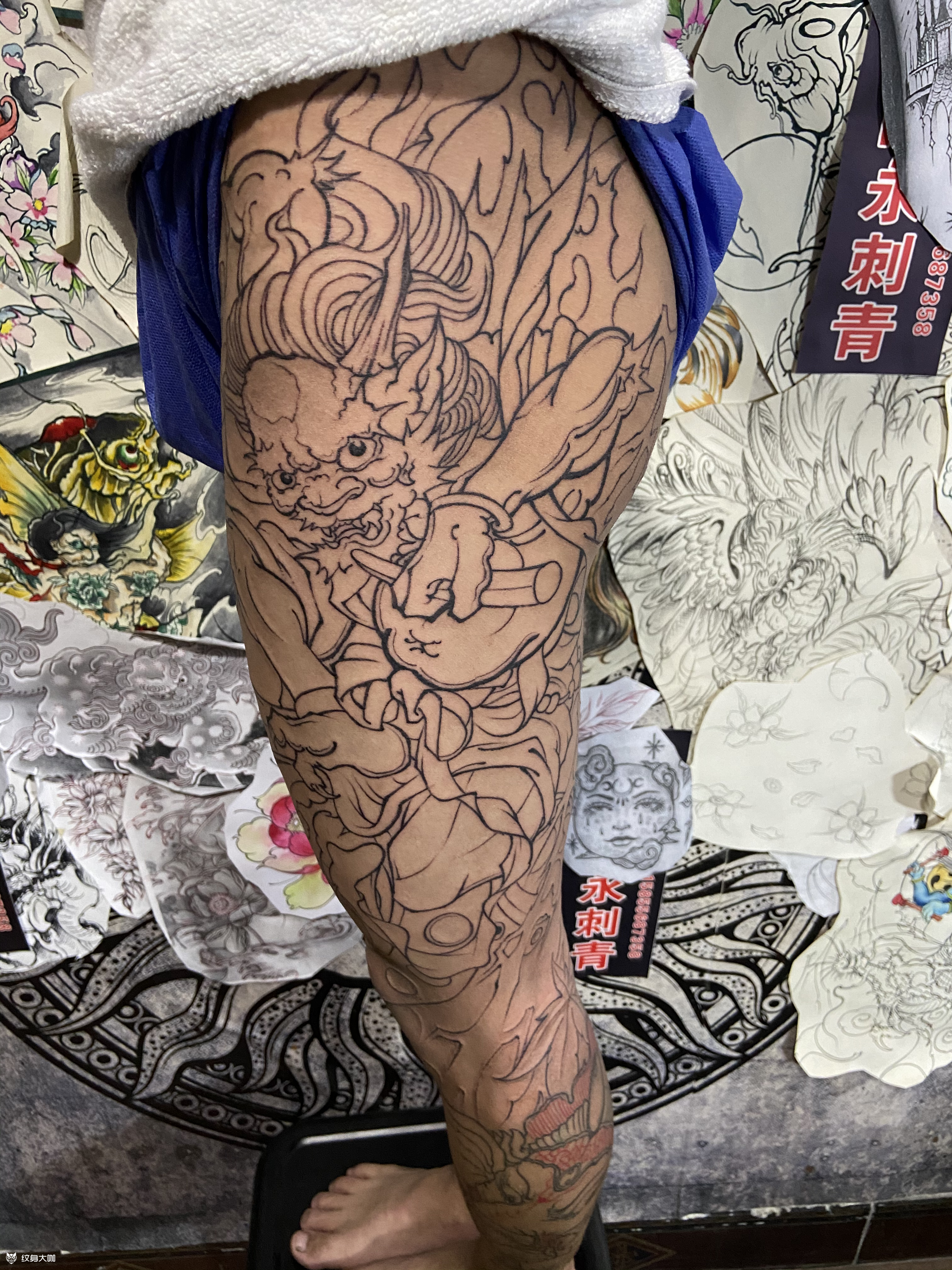 雷神_纹身图案手稿图片_永门的纹身作品集