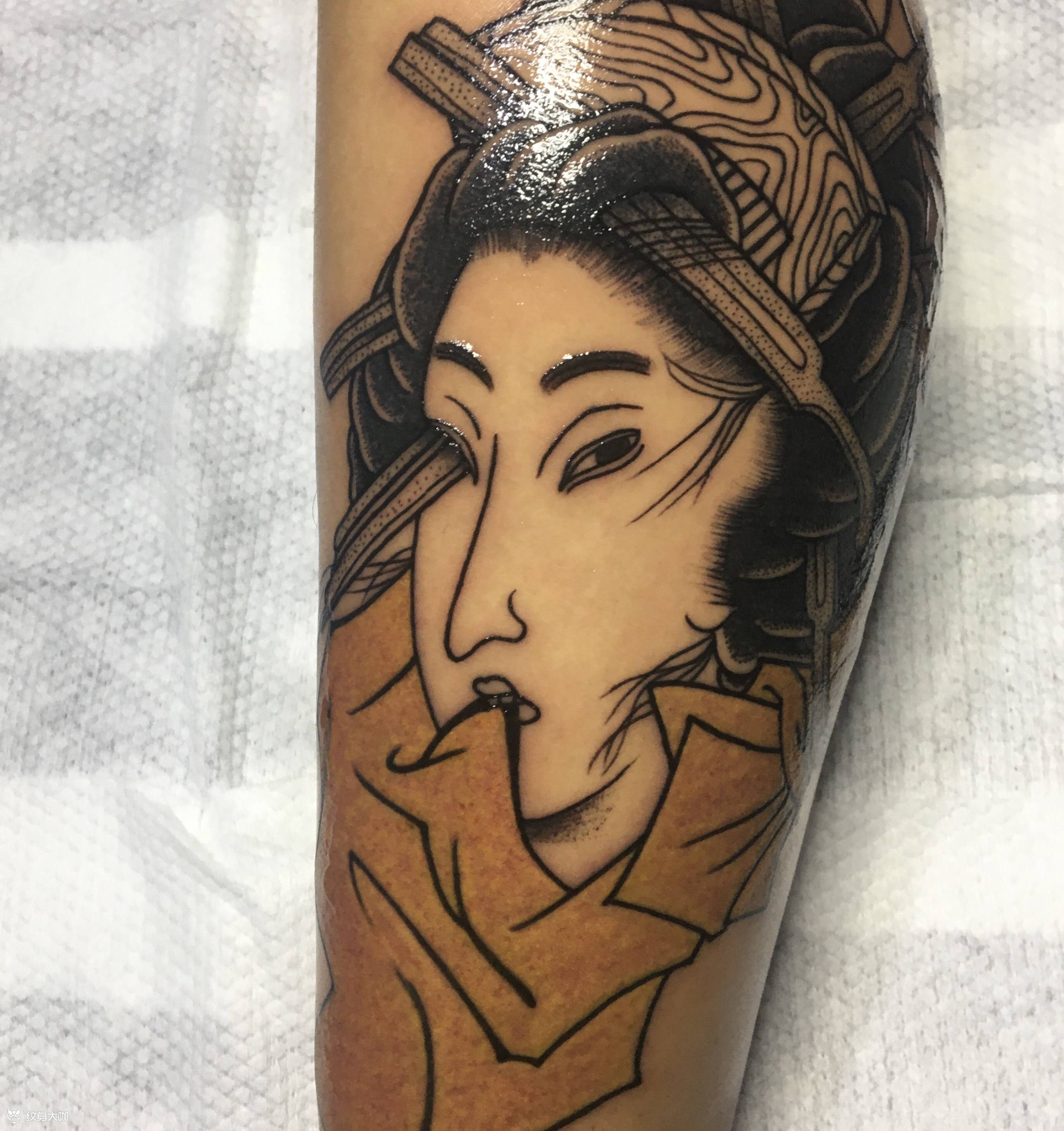 日式人物_纹身图案手稿图片_何文武的纹身作品集