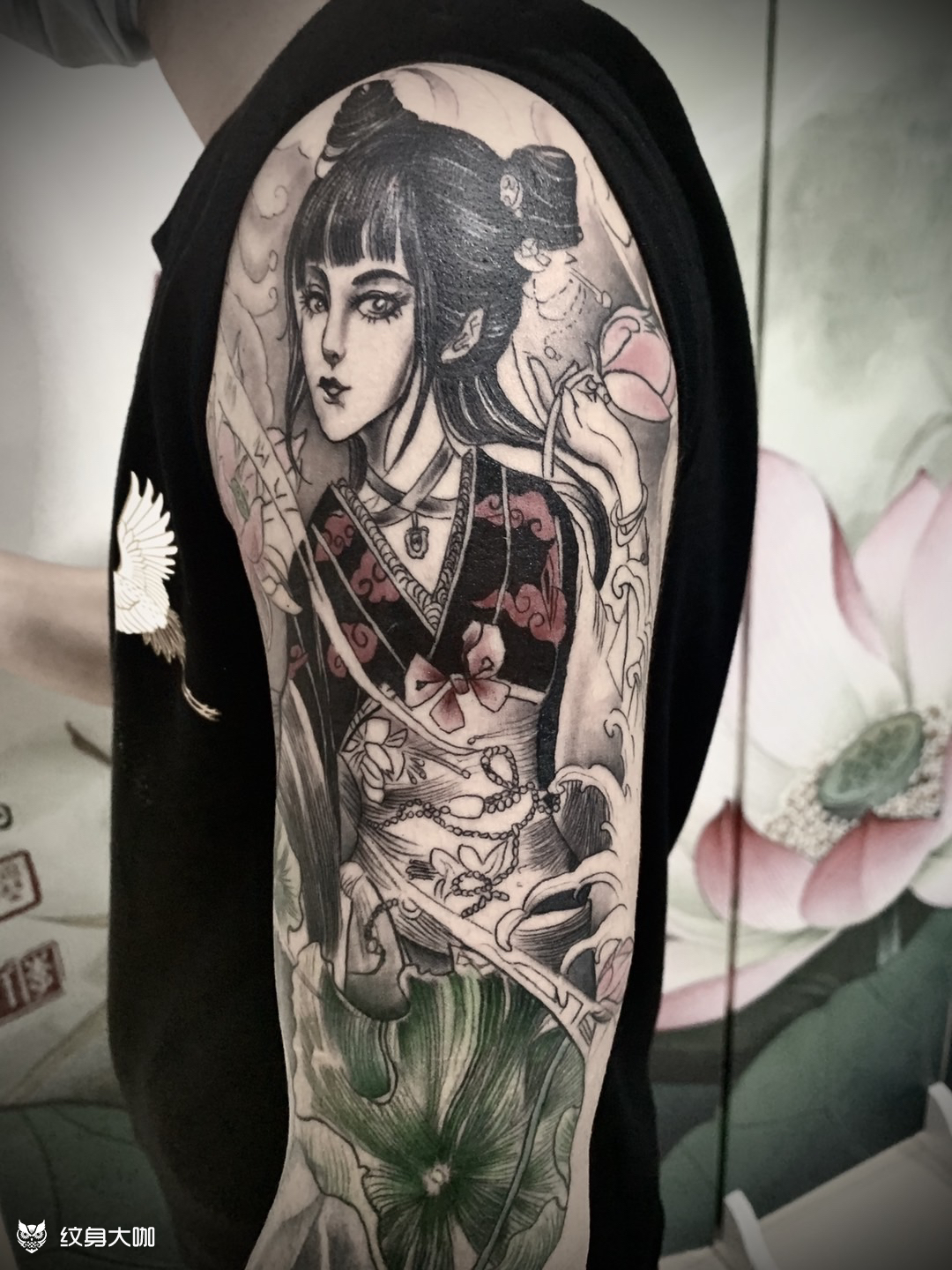 古风美女_纹身图案手稿图片_qm tattoo的纹身作品集