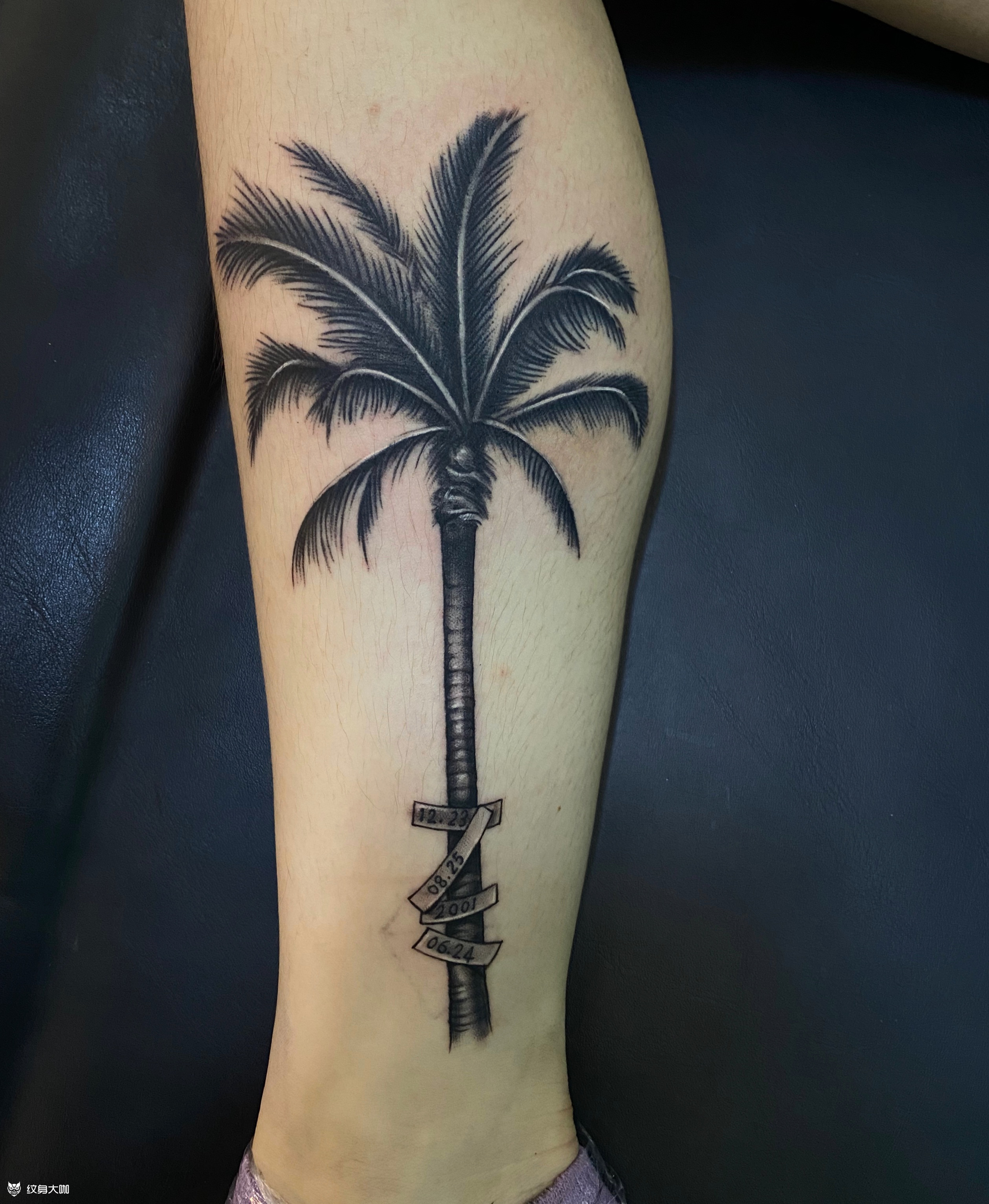 椰子树_纹身图案手稿图片_ma的纹身作品集
