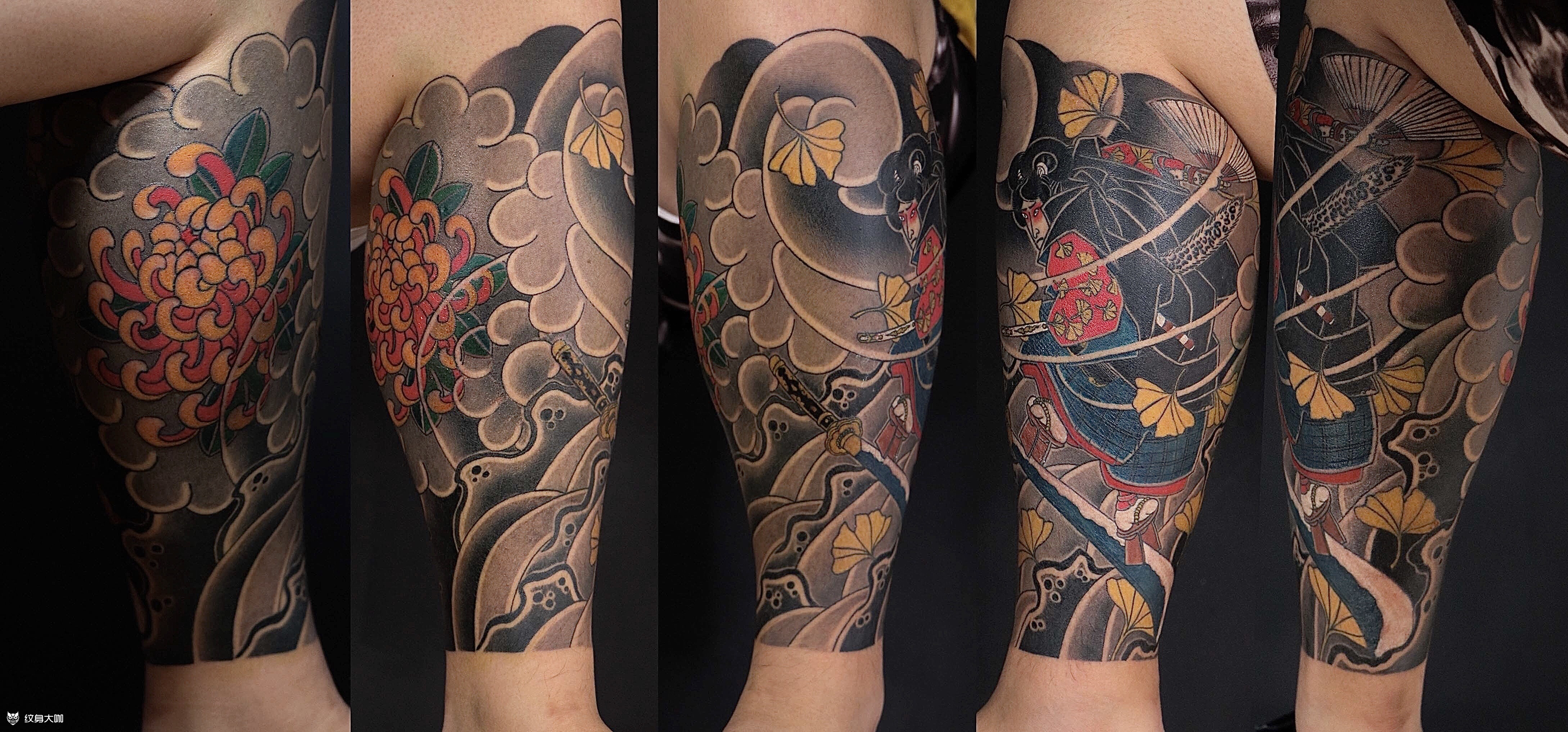 武士老传统包小腿_纹身吧社区 - 纹身大咖