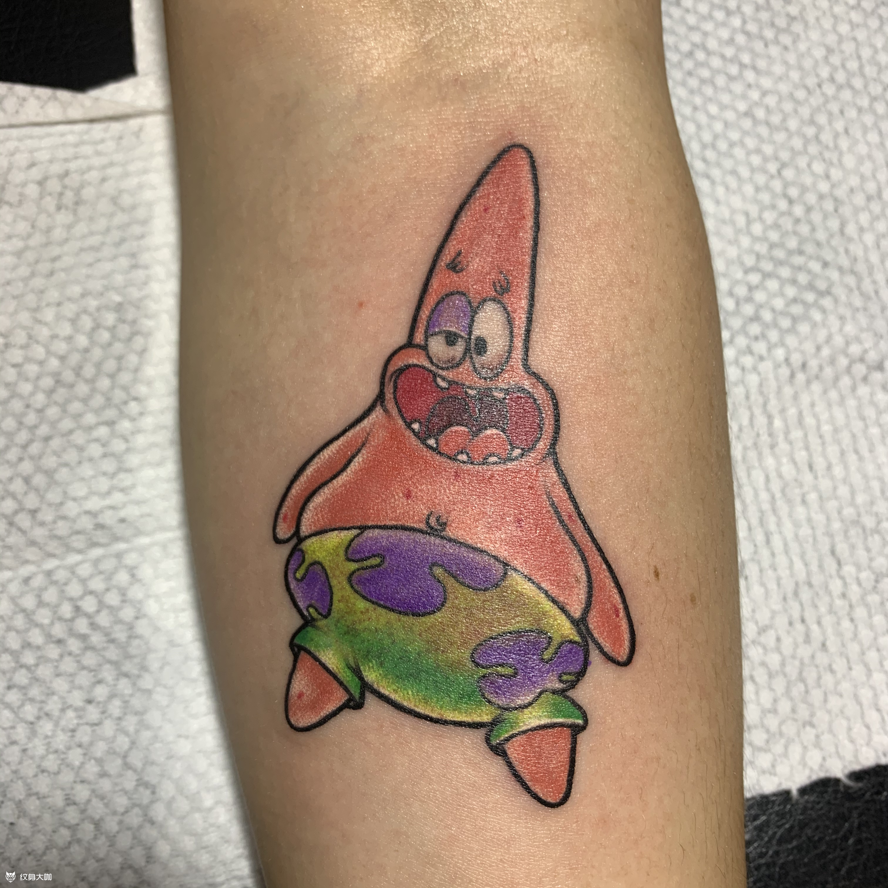 派大星_纹身图案手稿图片_大蛙的纹身作品集