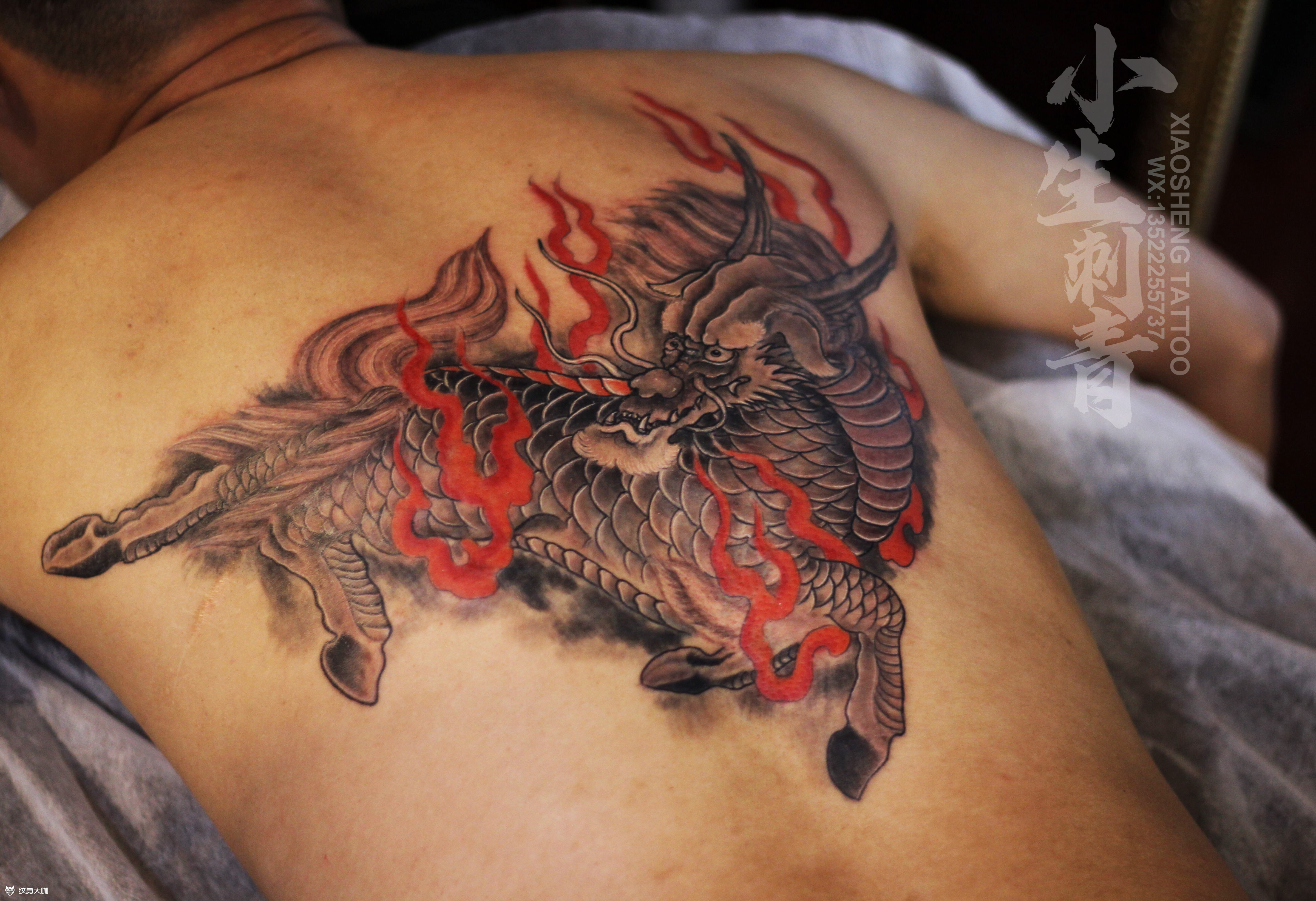 麒麟_纹身图案手稿图片_阿生的纹身作品集