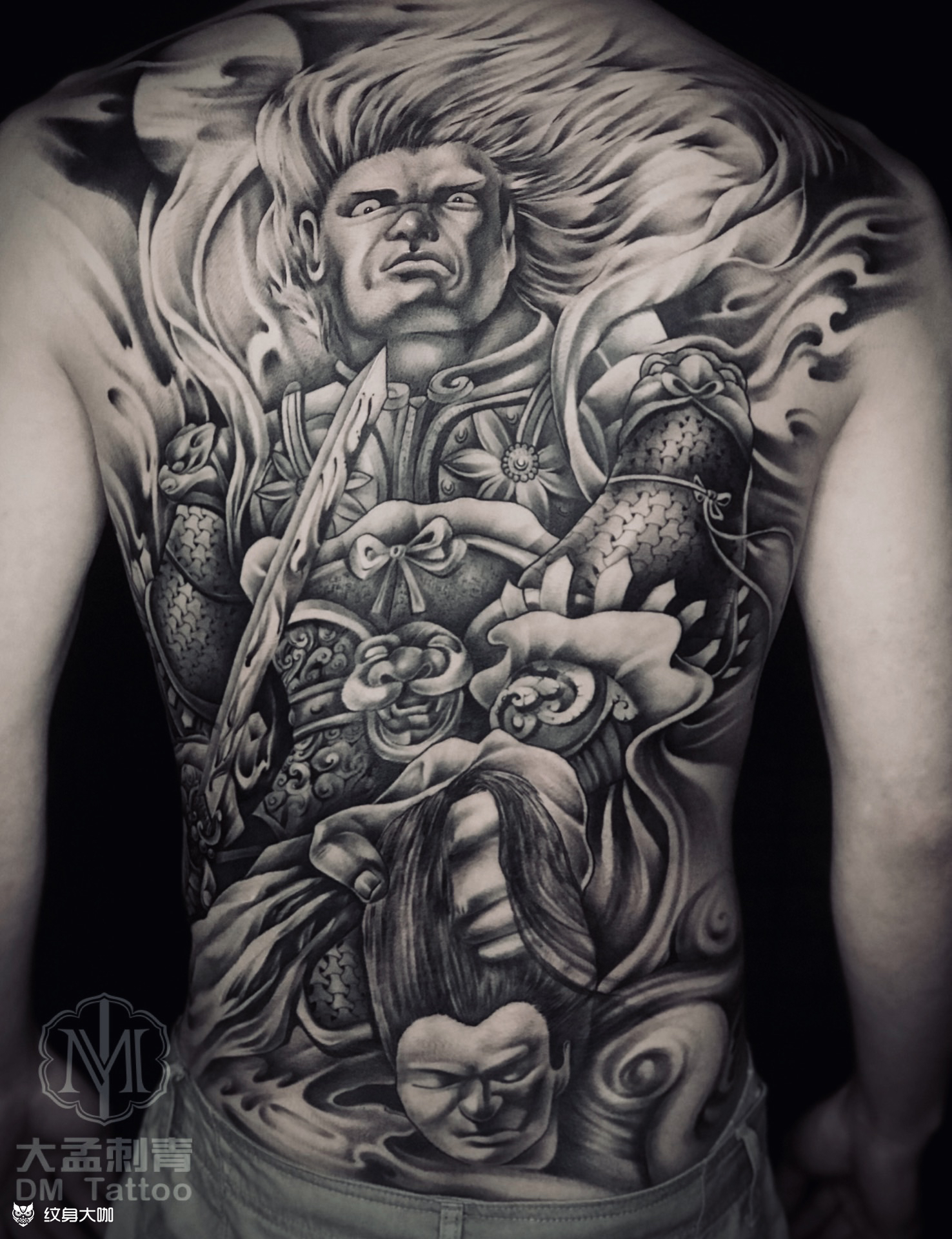 白起杀神_纹身图案手稿图片_静阿静90的纹身作品集