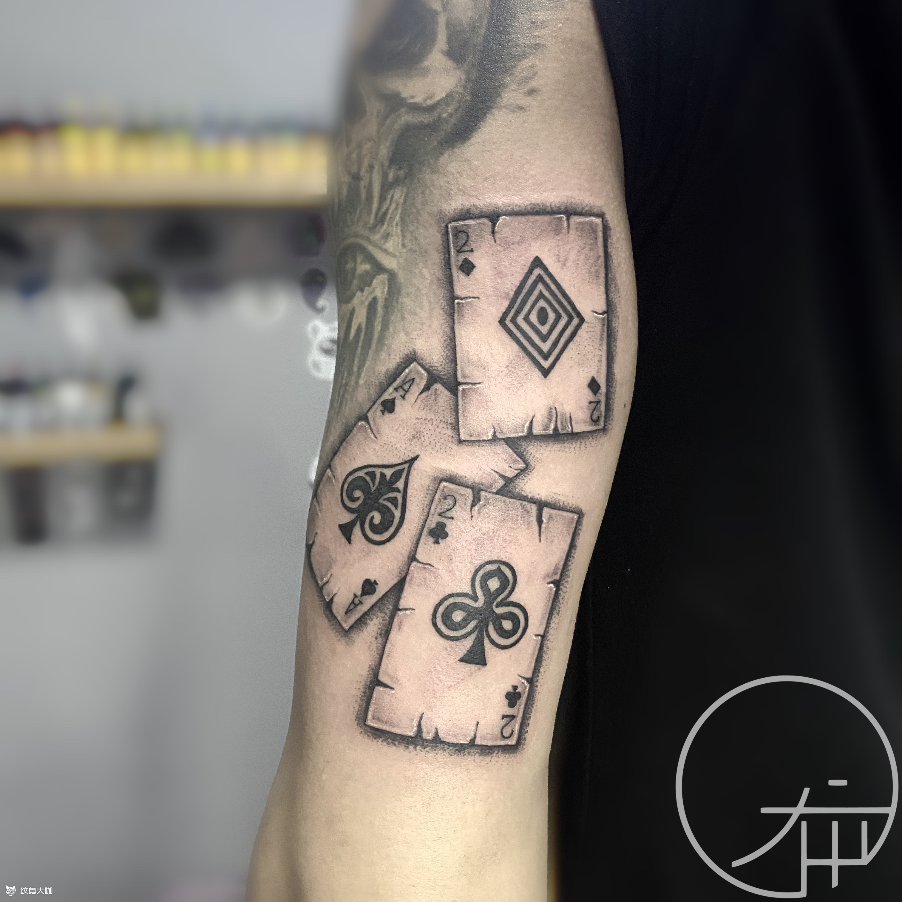 扑克牌87_纹身图案手稿图片_尤布的纹身作品集