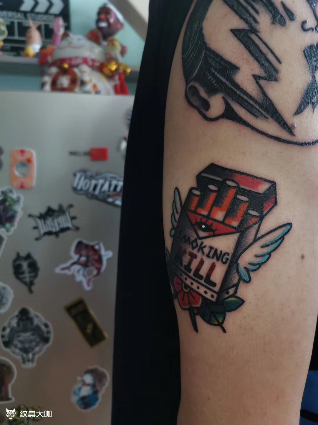 会飞的香烟_纹身图案手稿图片_斑大人的纹身作品集