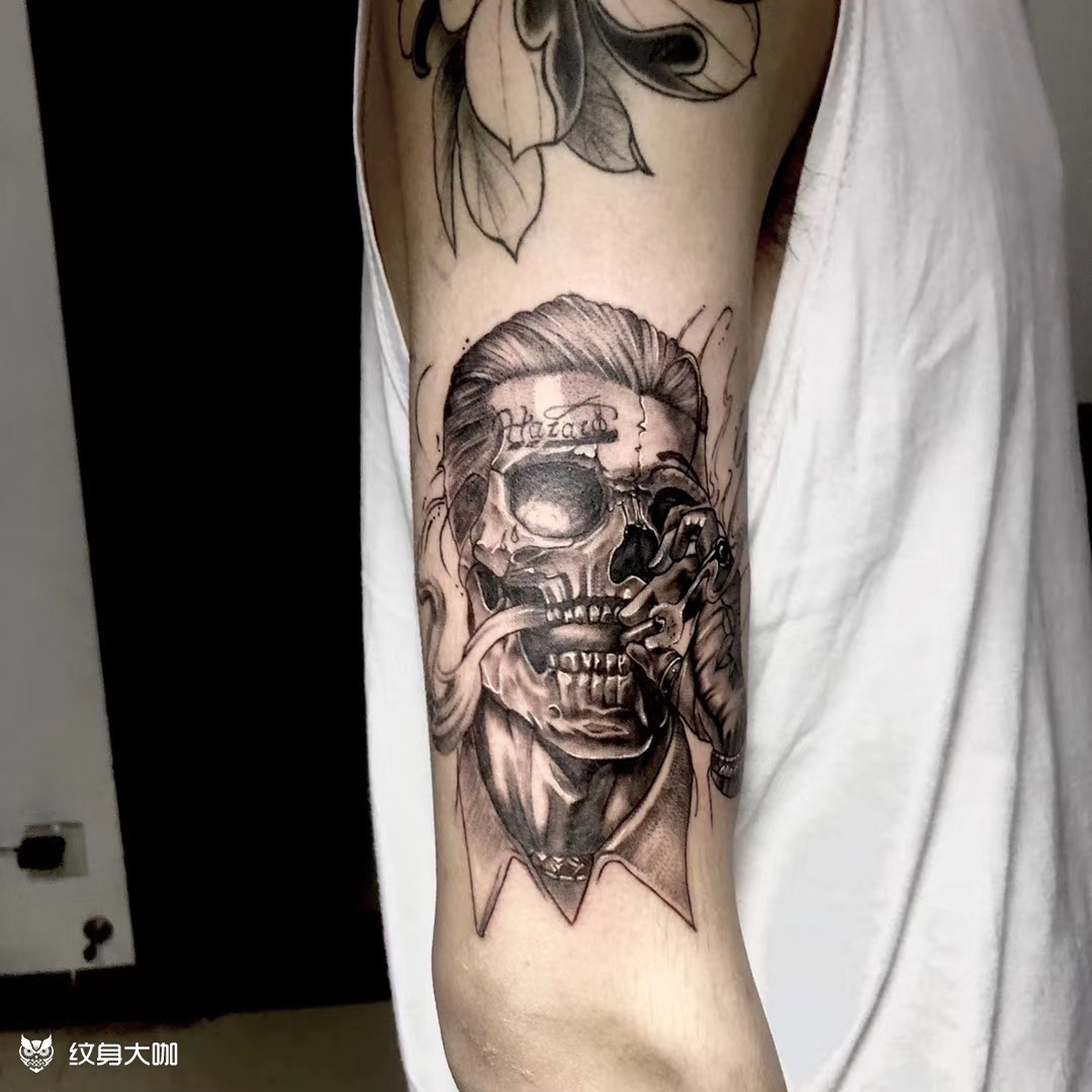 骷髅头_纹身图案手稿图片_物语-枫的纹身作品集