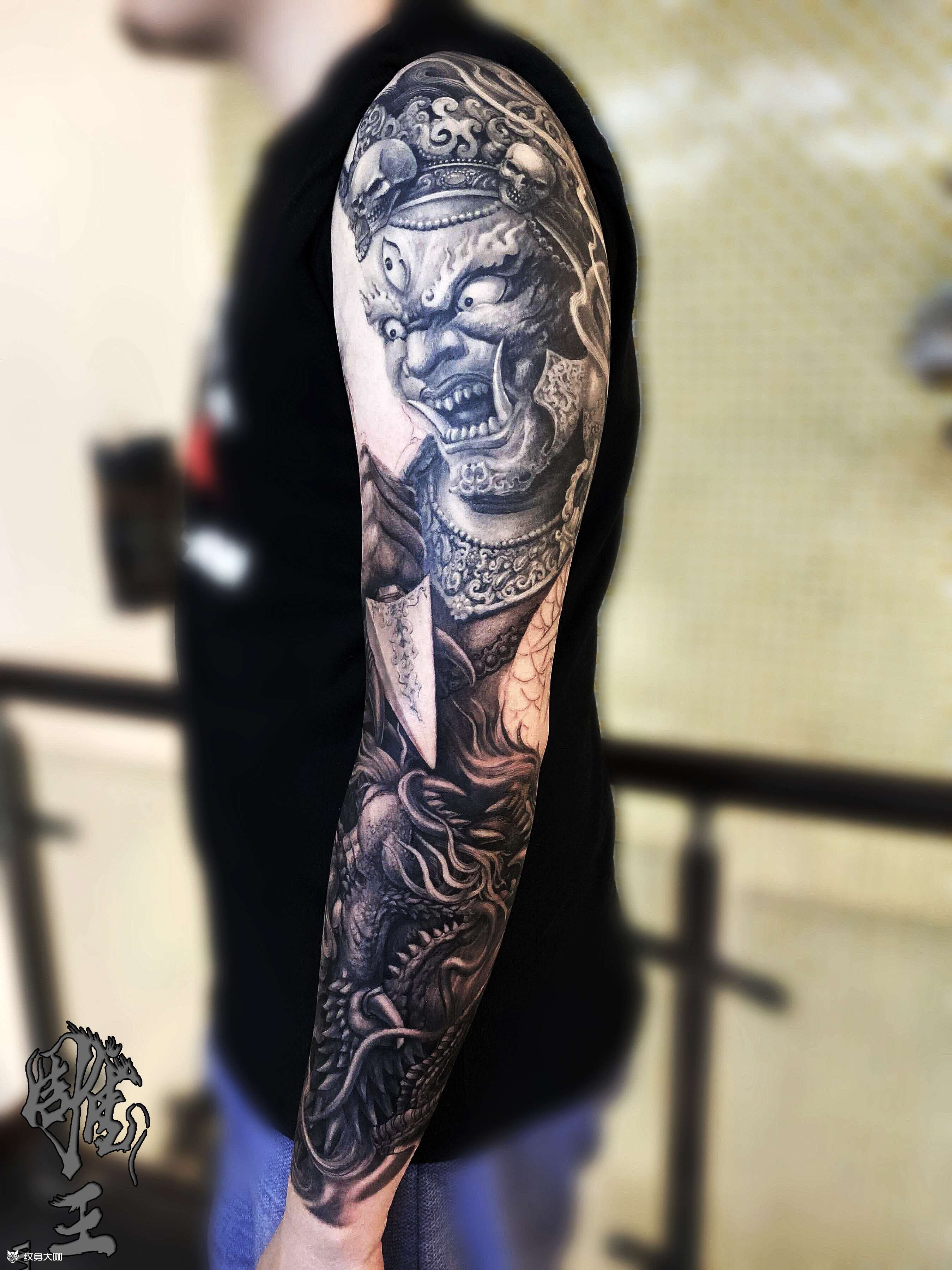 大黑天新传统风格_纹身图案手稿图片_雕王的纹身作品集