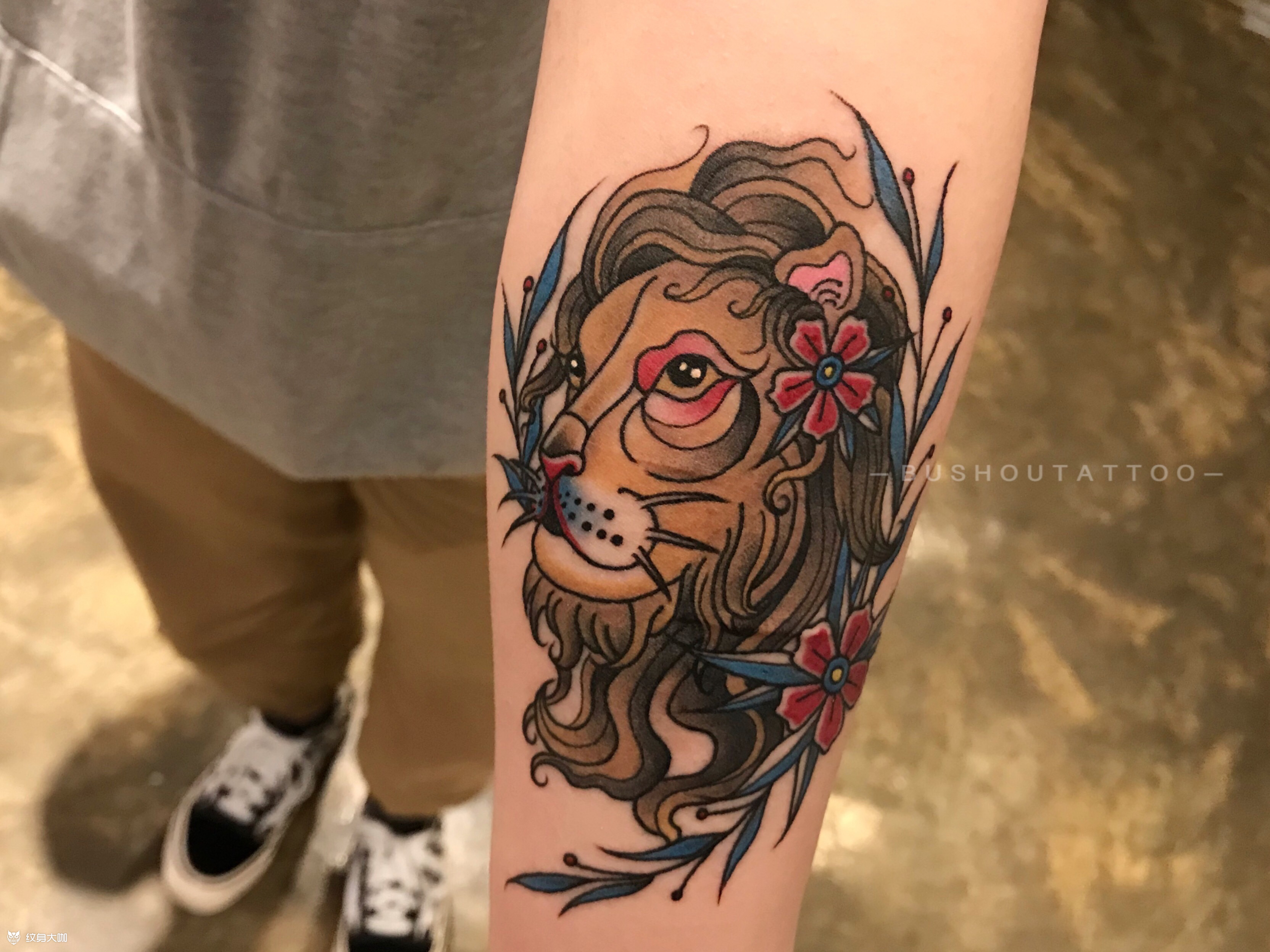 狮子座女生_纹身图案手稿图片_bushoutattoo–小勋的纹身作品集