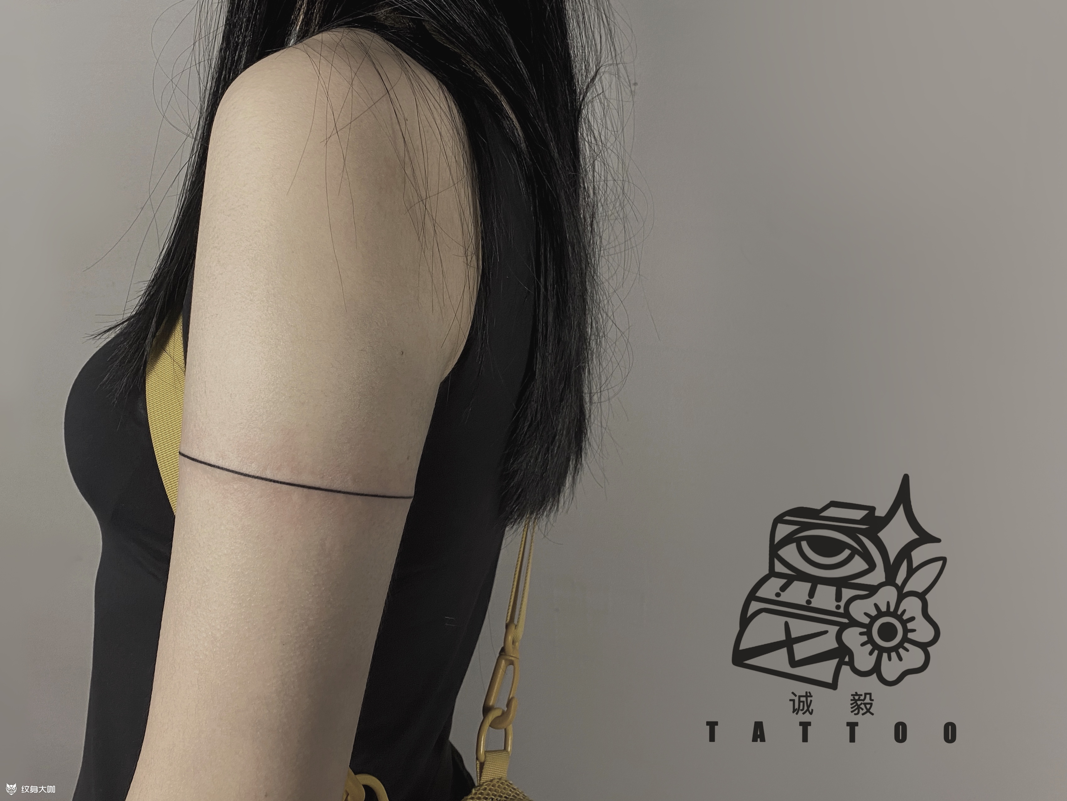 线臂环_纹身图案手稿图片_林的纹身作品集