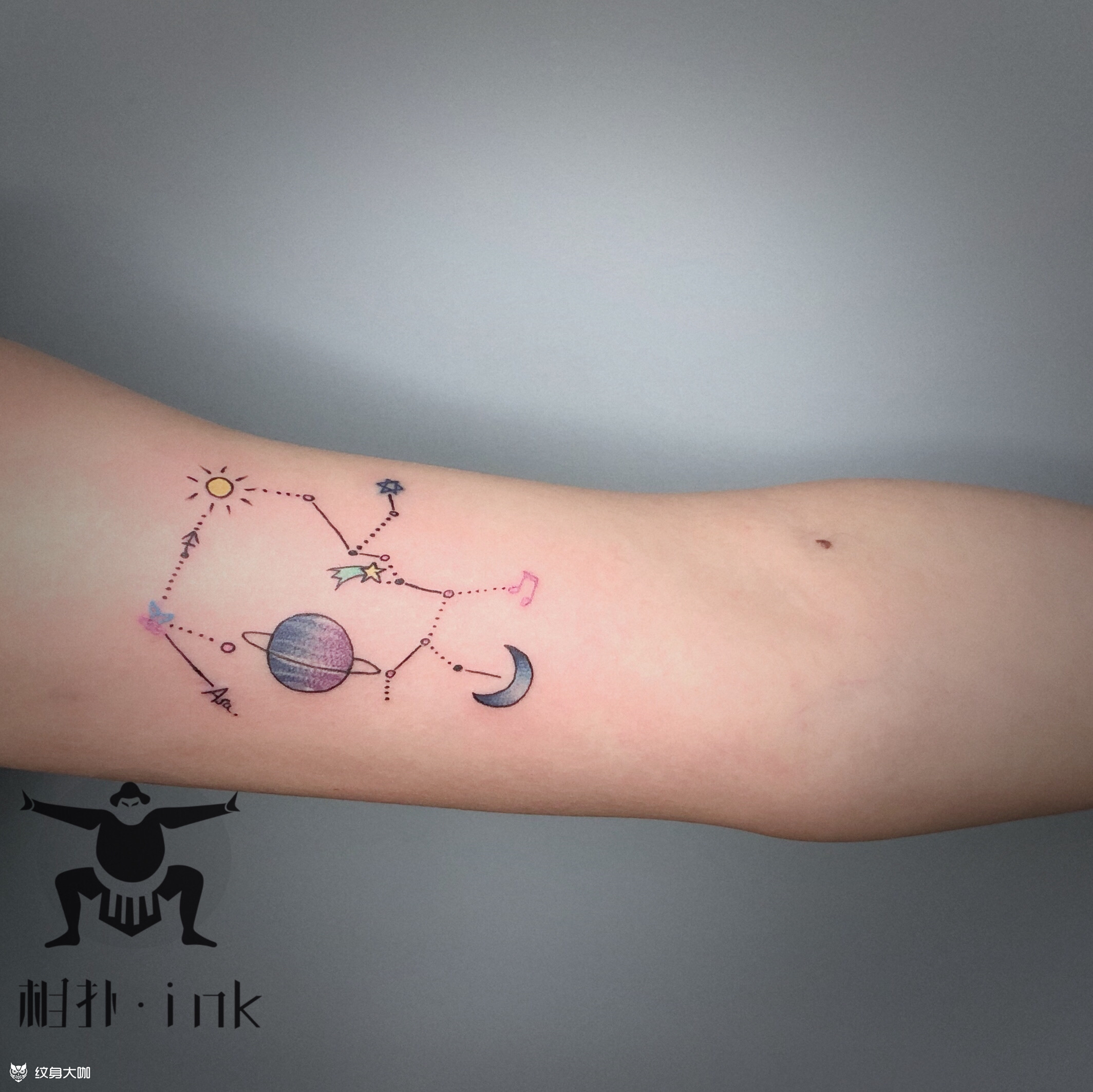 射手座_纹身图案手稿图片_肆 的纹身作品集