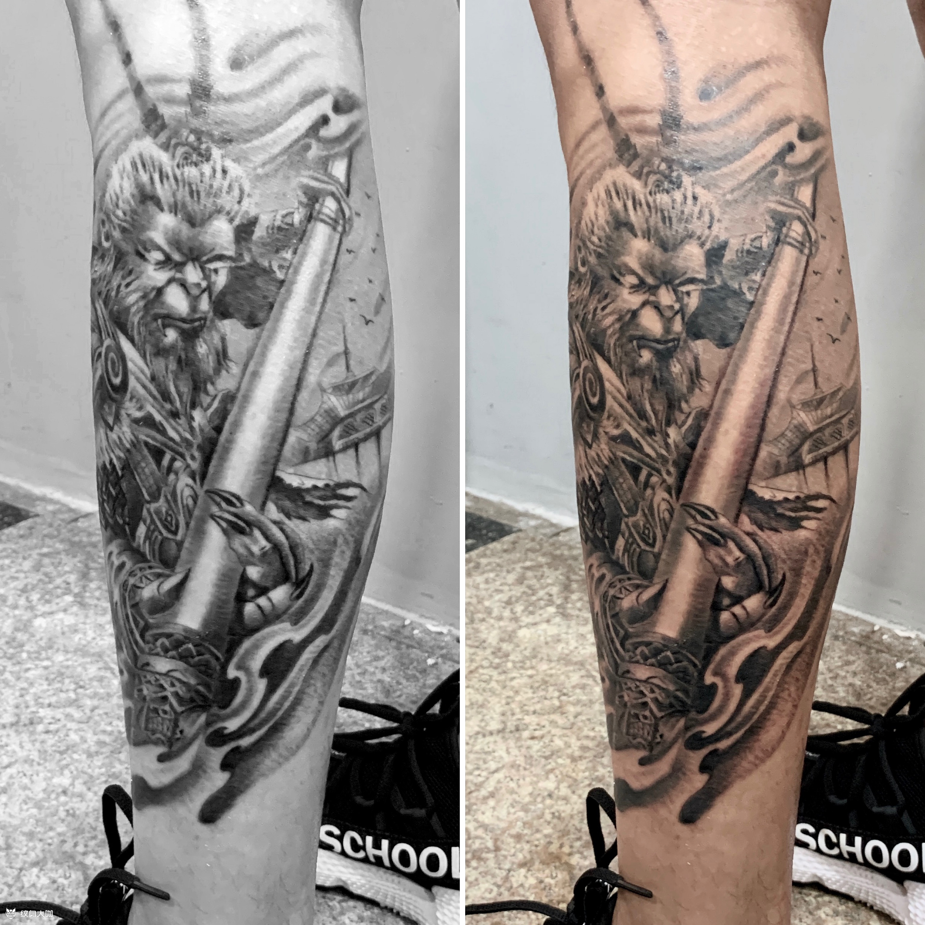 【猴】_纹身图案手稿图片_墨痕的纹身作品集