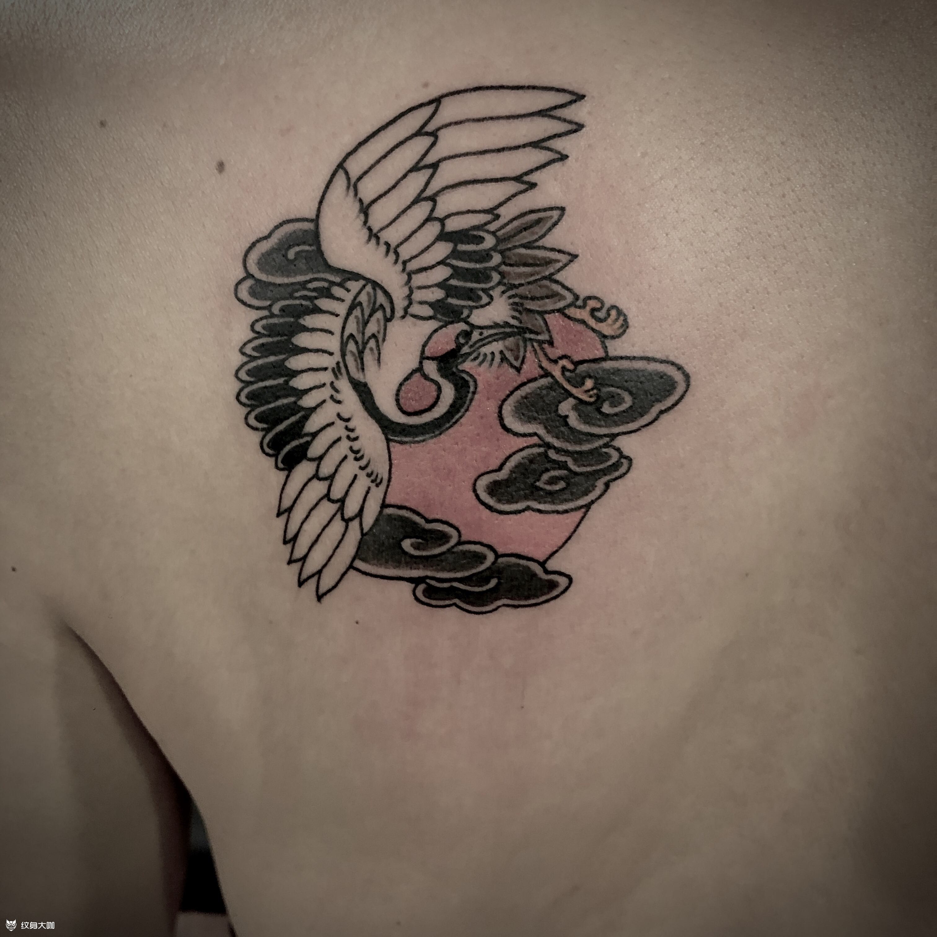 仙鹤_纹身图案手稿图片_朱子遥的纹身作品集
