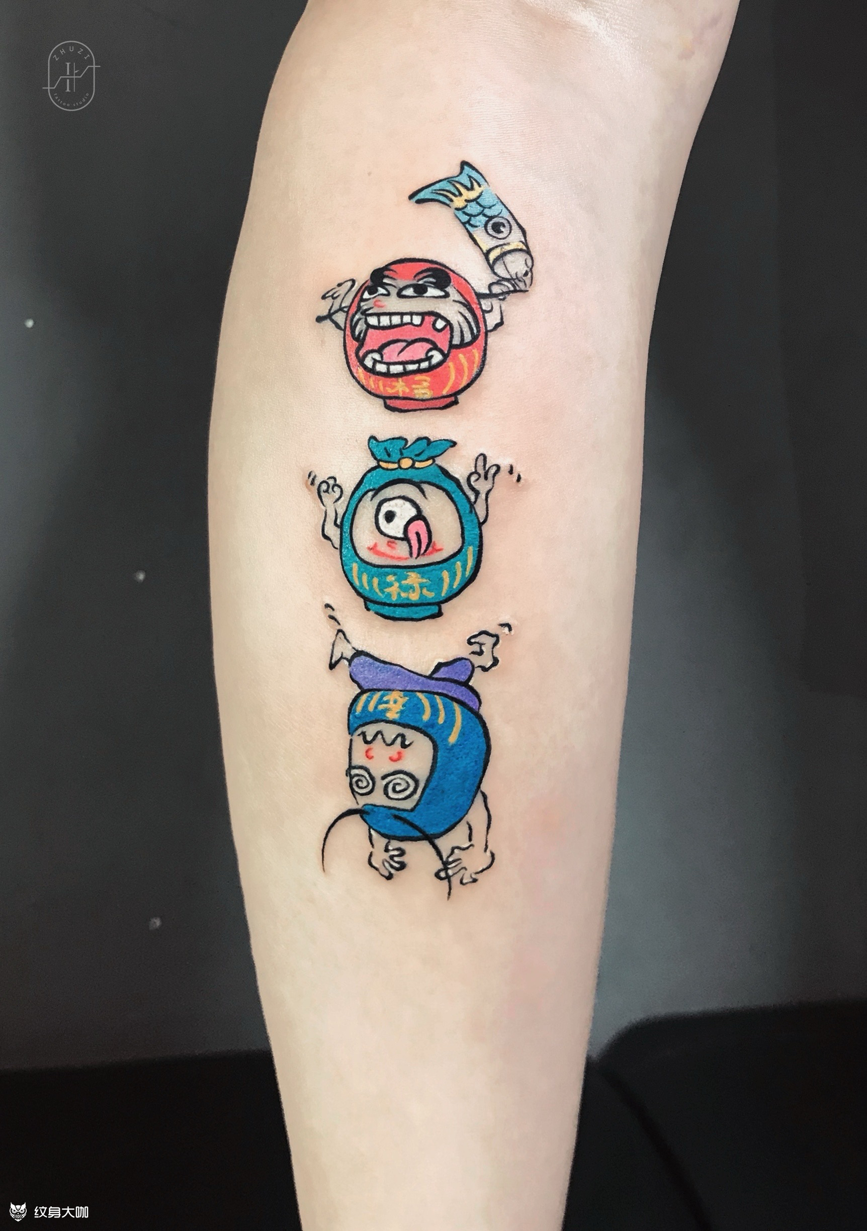 福禄寿_纹身图案手稿图片_雕竹的纹身作品集