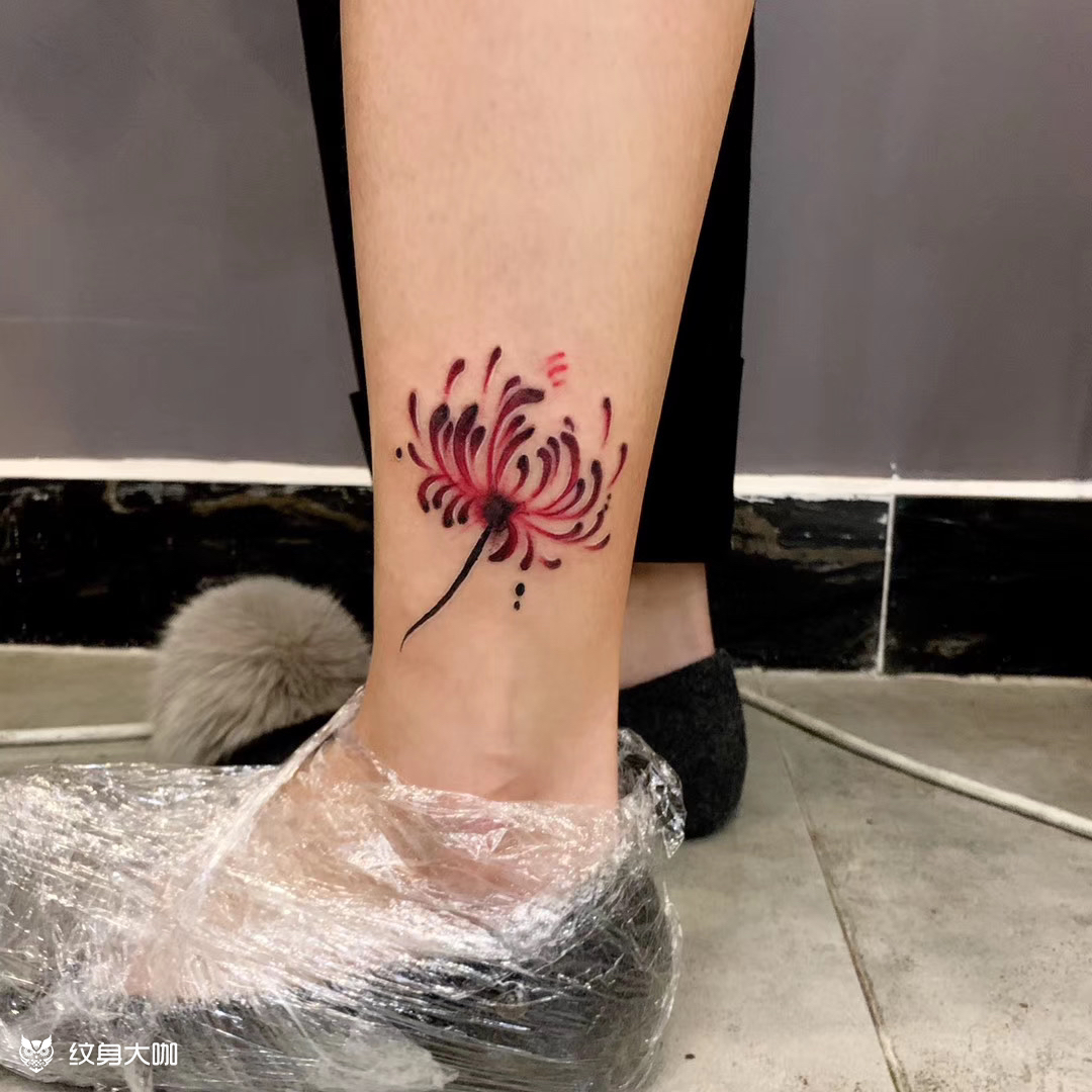 彼岸花_纹身图案手稿图片_阿龙的纹身作品集