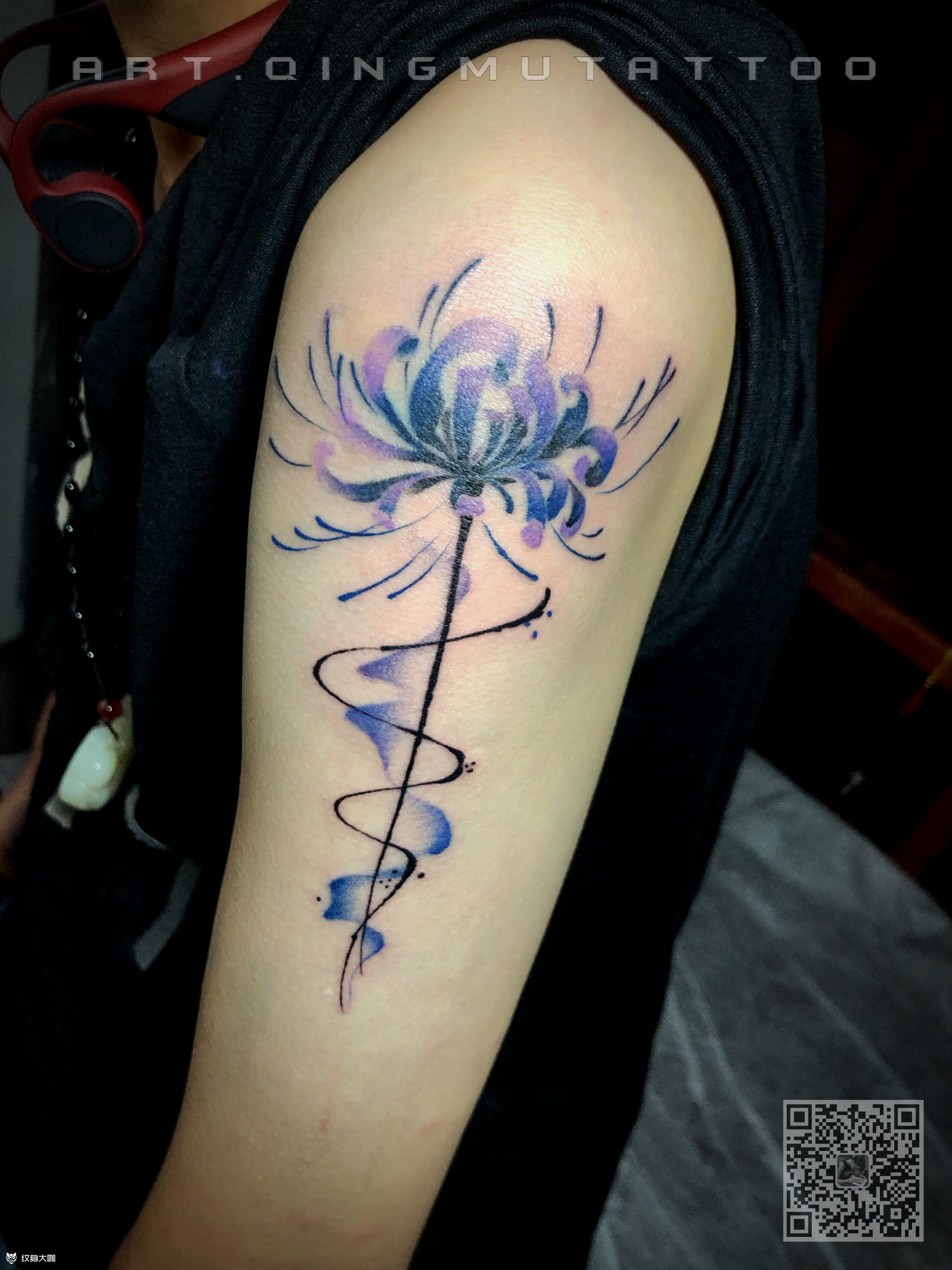 彼岸花_纹身图案手稿图片_青木.小瑜的纹身作品集