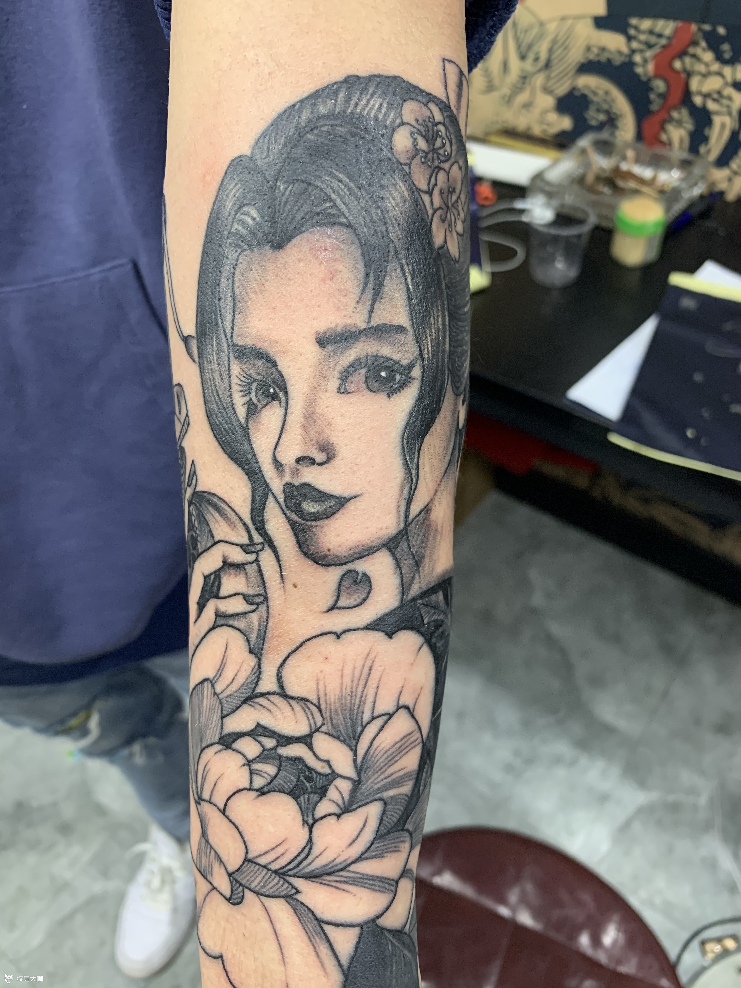 女武士_纹身图案手稿图片_王刚的纹身作品集