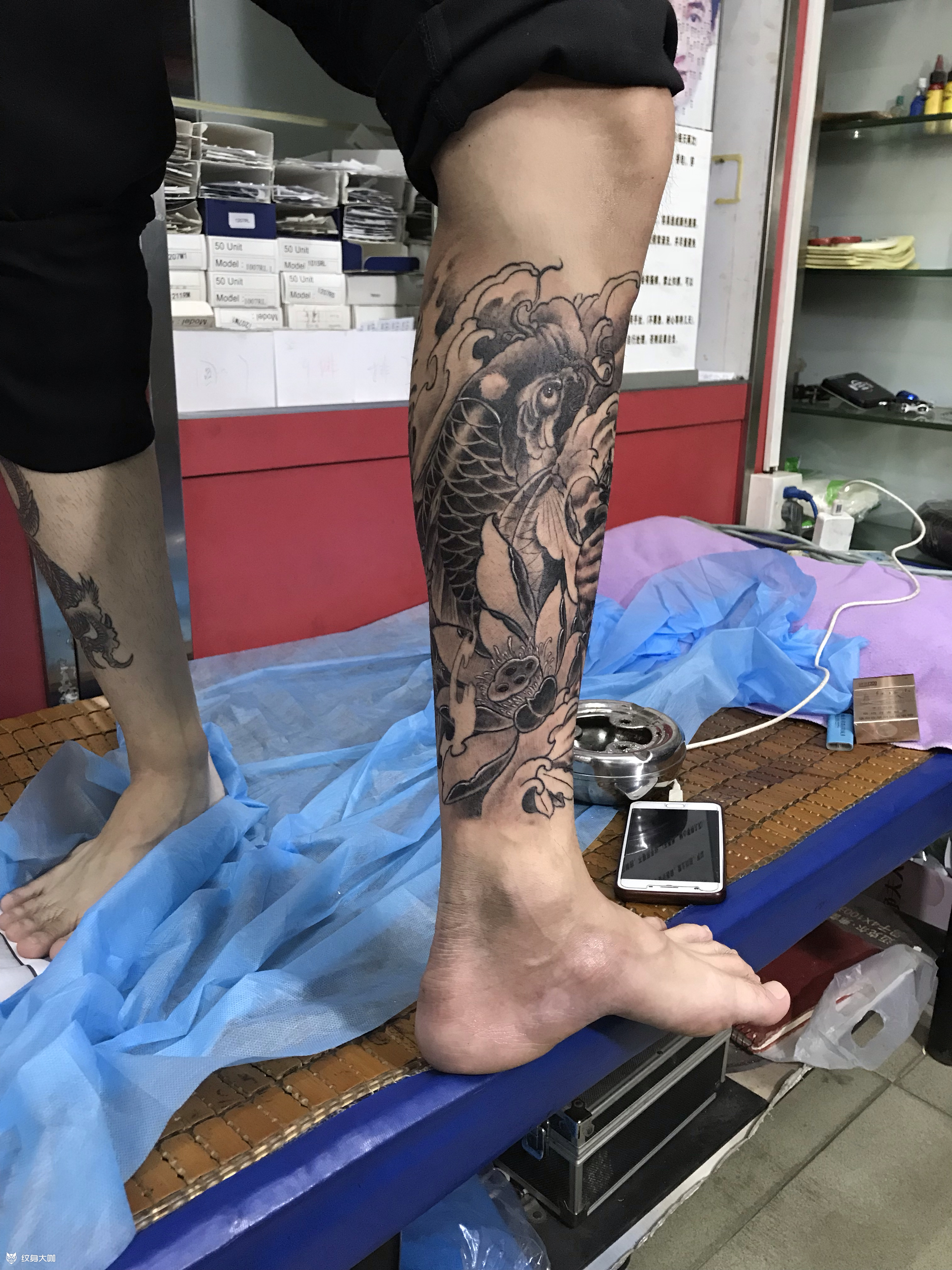 包半腿_纹身图案手稿图片_针迹的纹身作品集