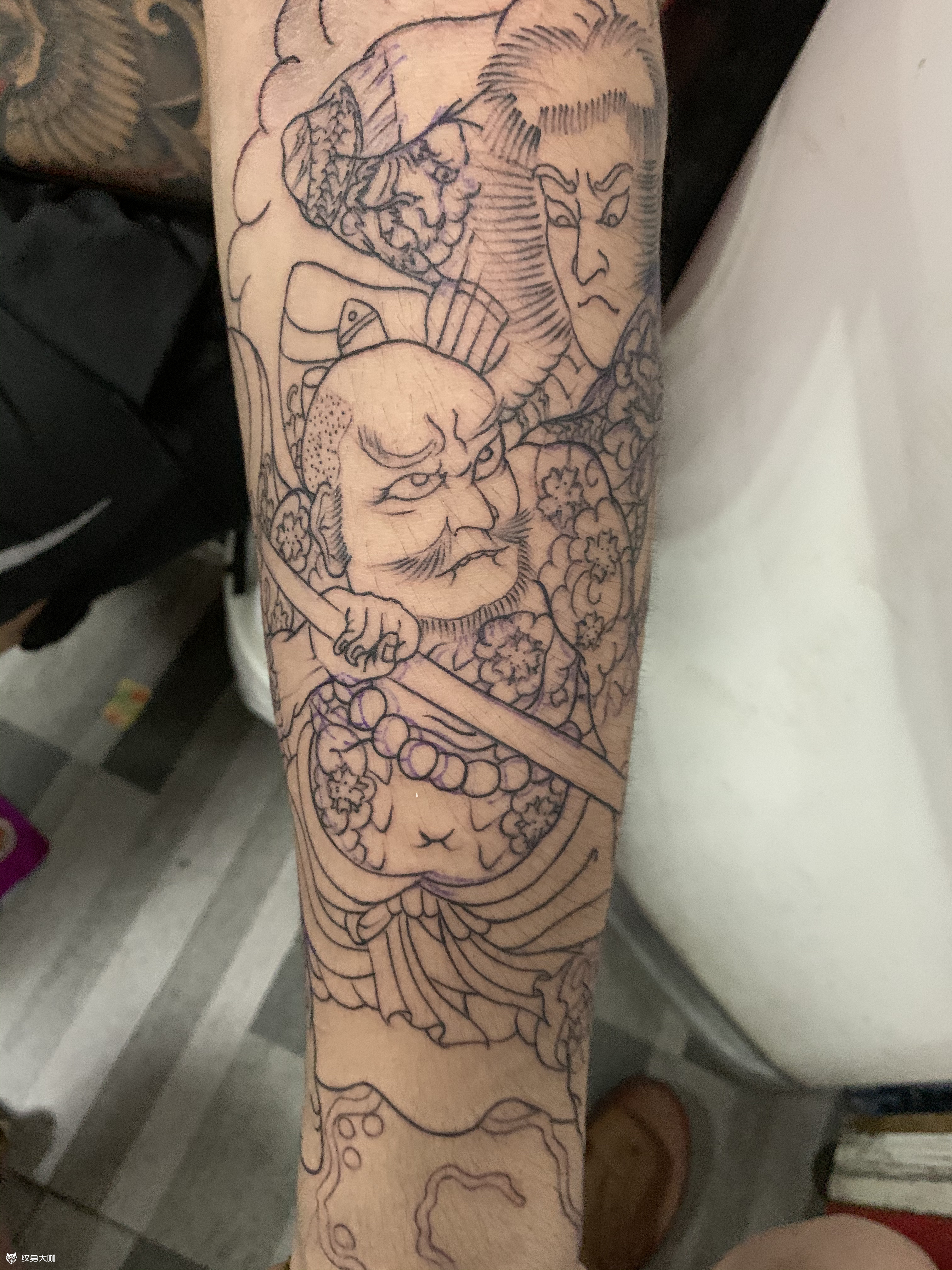 手臂线_纹身图案手稿图片_王永红的纹身作品集