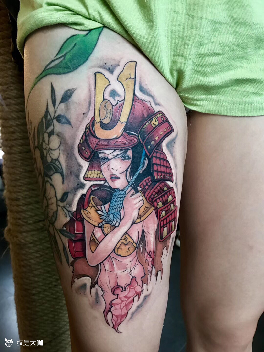 女武士_纹身图案手稿图片_三鱼的纹身作品集