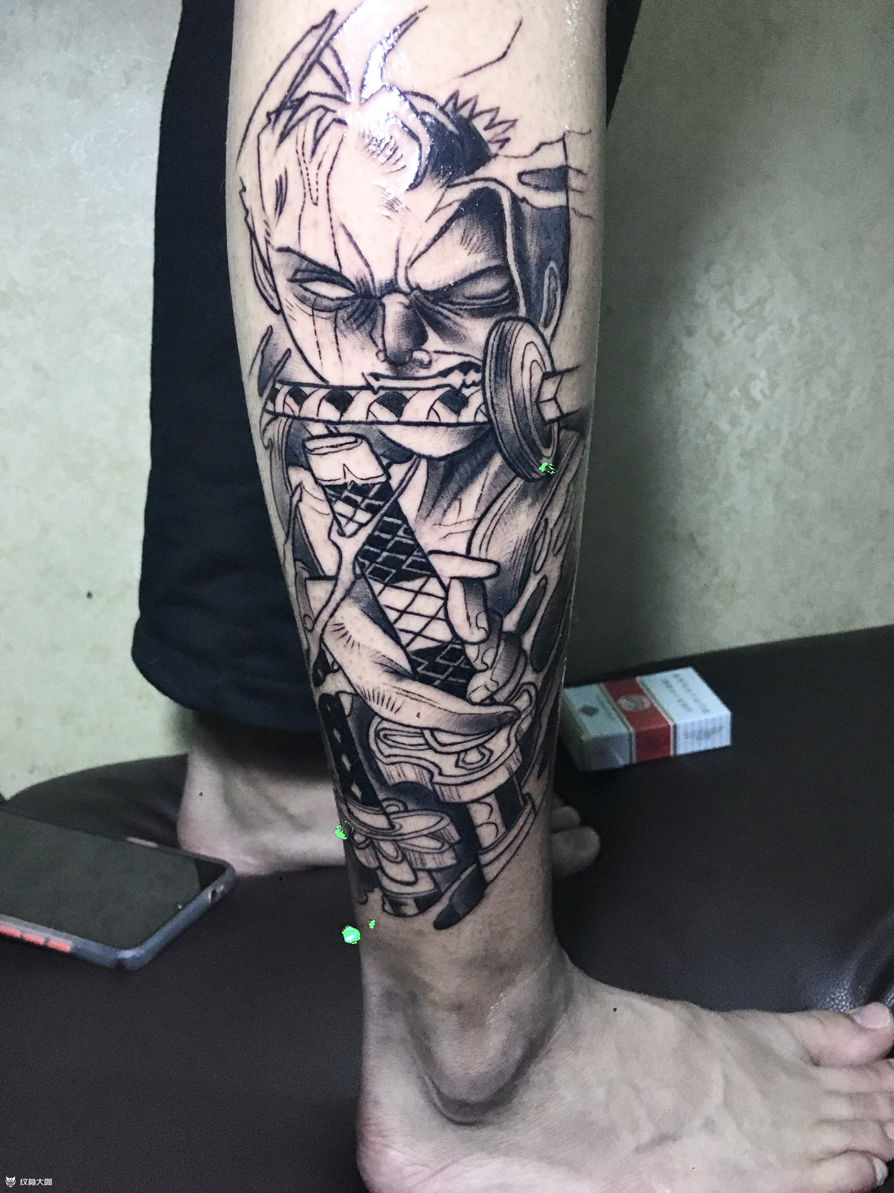 三刀流 索隆_纹身图案手稿图片_宁波程迷文身的纹身作品集