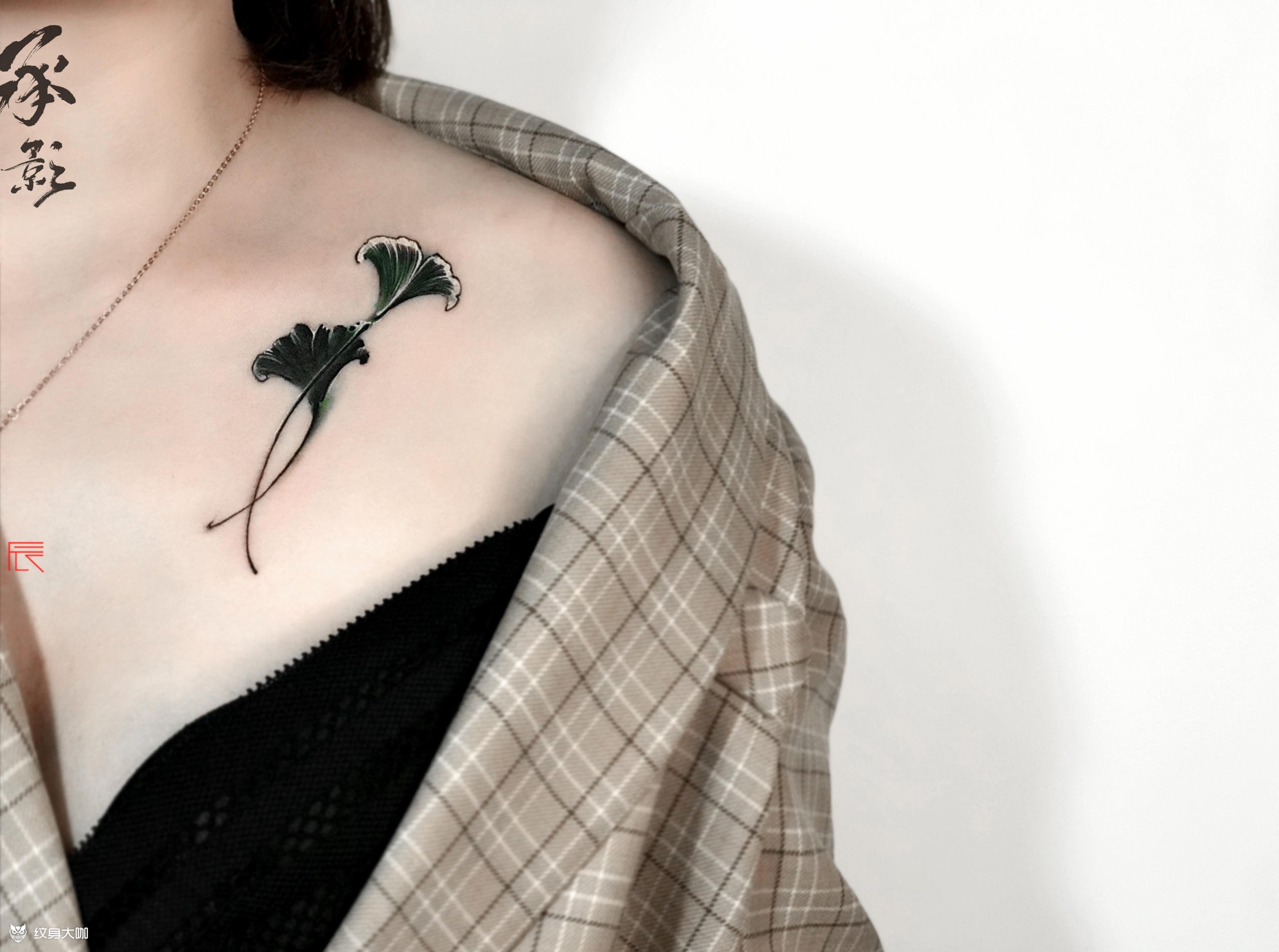 银杏叶银杏叶遮盖老纹身刺青_纹身吧社区 - 纹身大咖