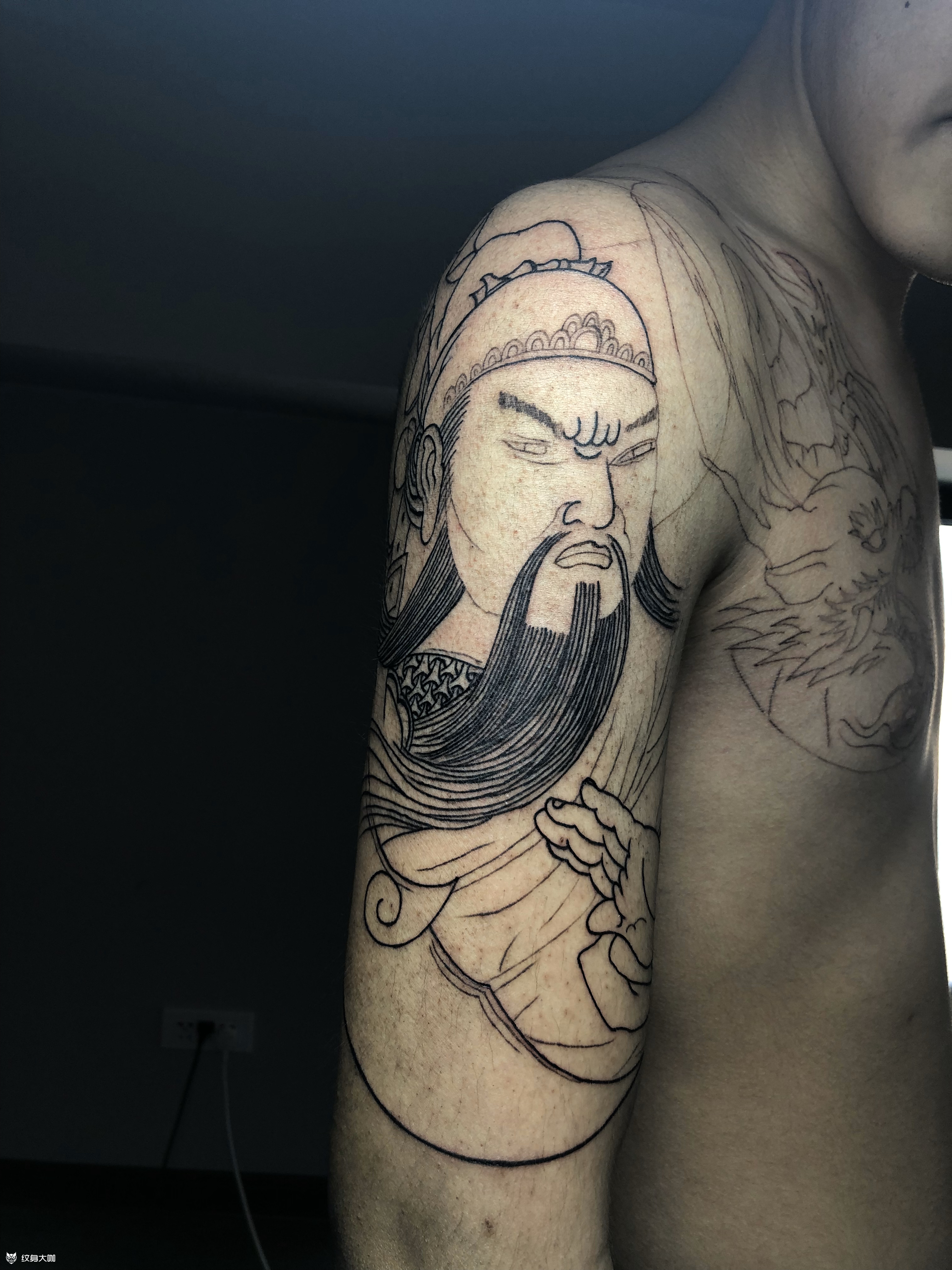 关公线_纹身图案手稿图片_谨裕的纹身作品集