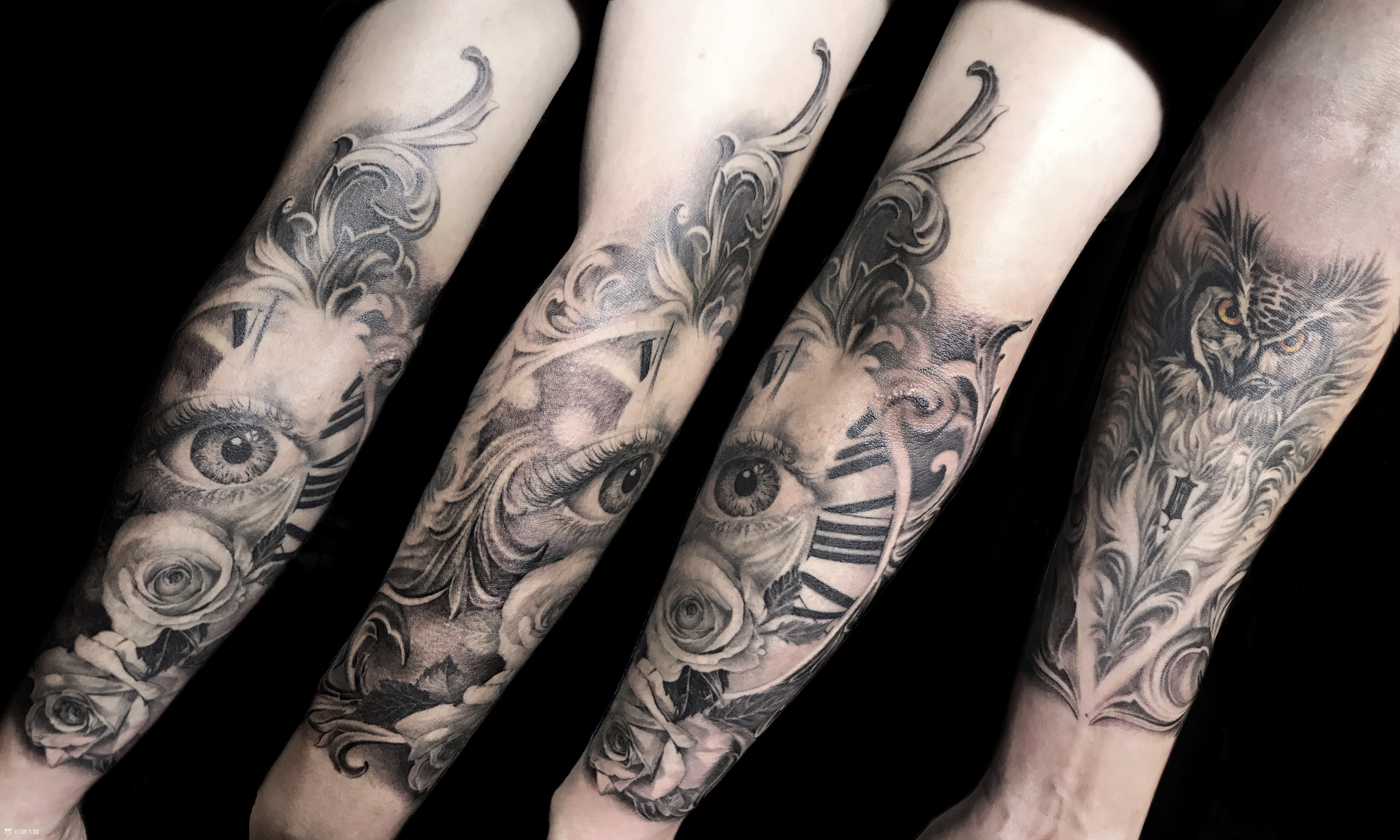 61雌犬刺青61写实包小臂61_纹身图案手稿图片_于雯捷的纹身作品