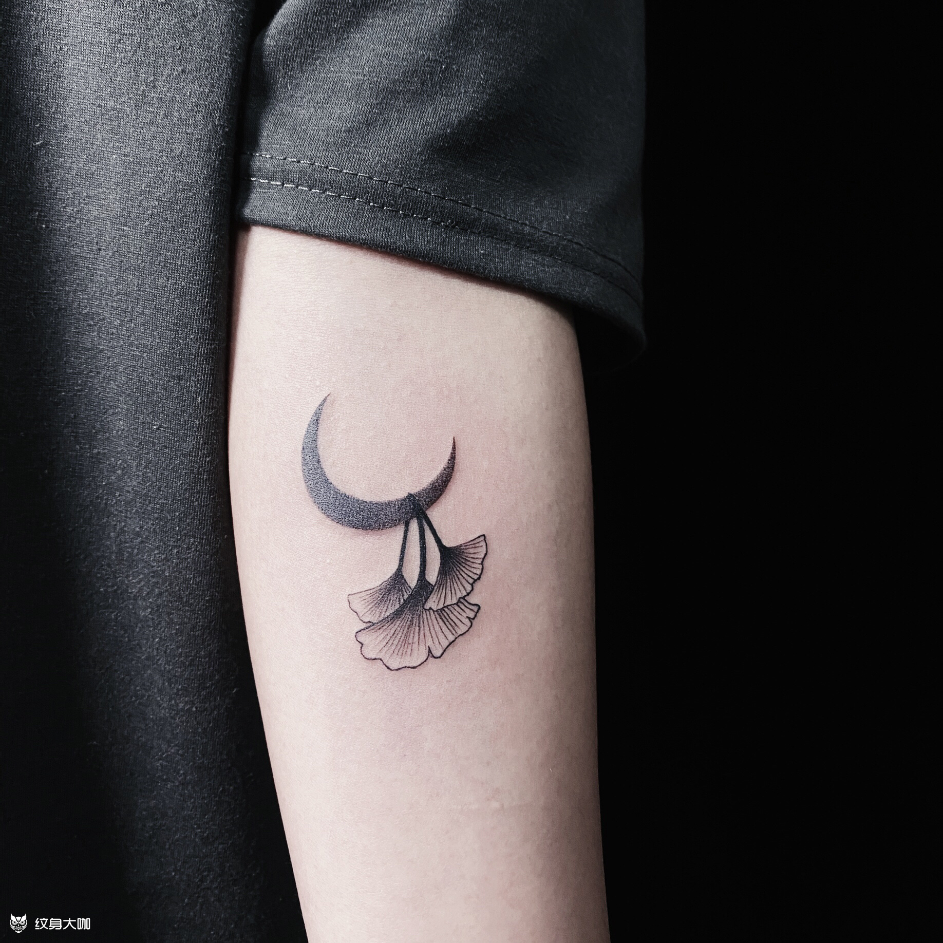 93银杏叶_纹身图案手稿图片_游牧的纹身作品集