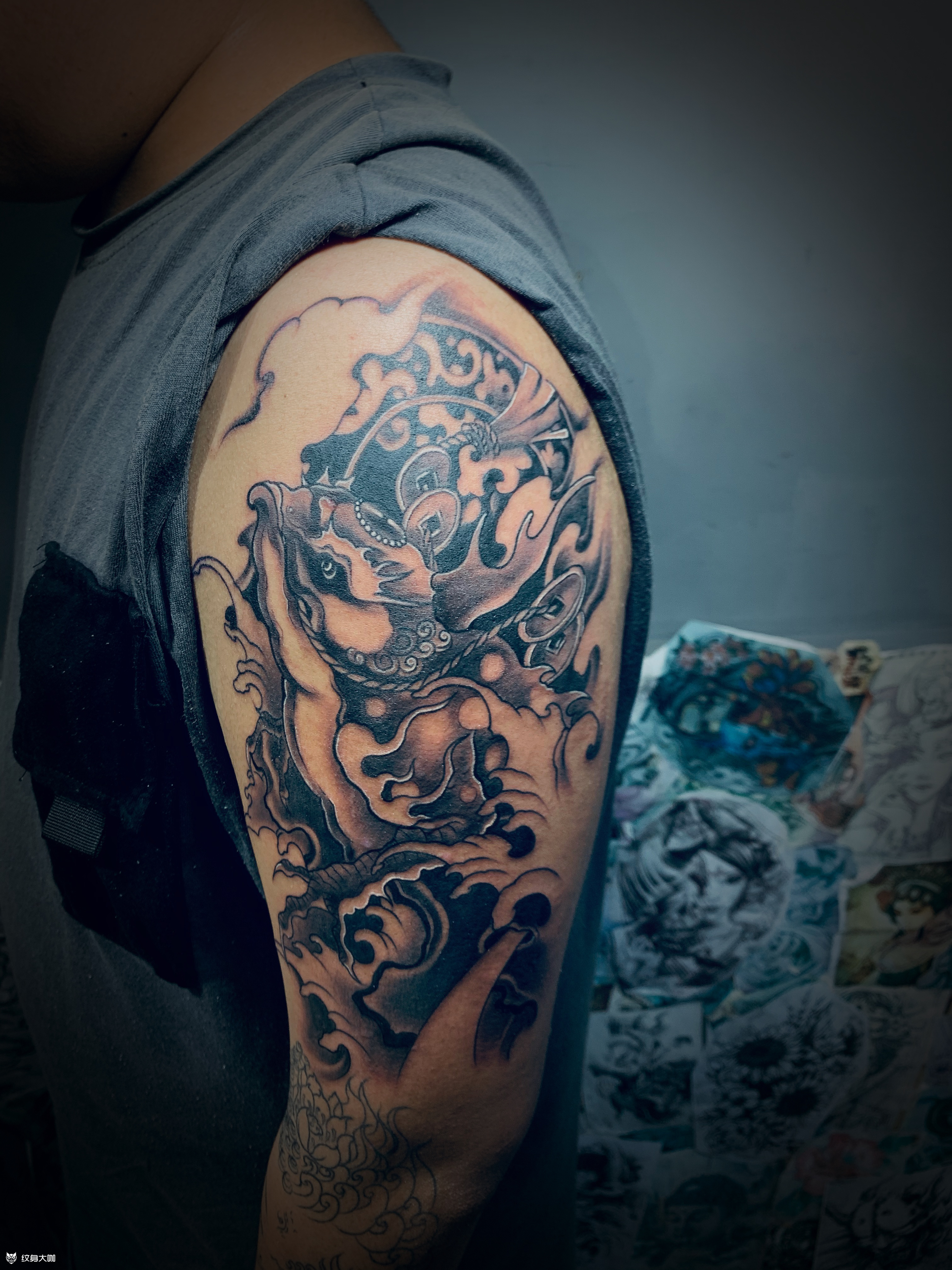 金蟾_纹身图案手稿图片_姚的纹身作品集