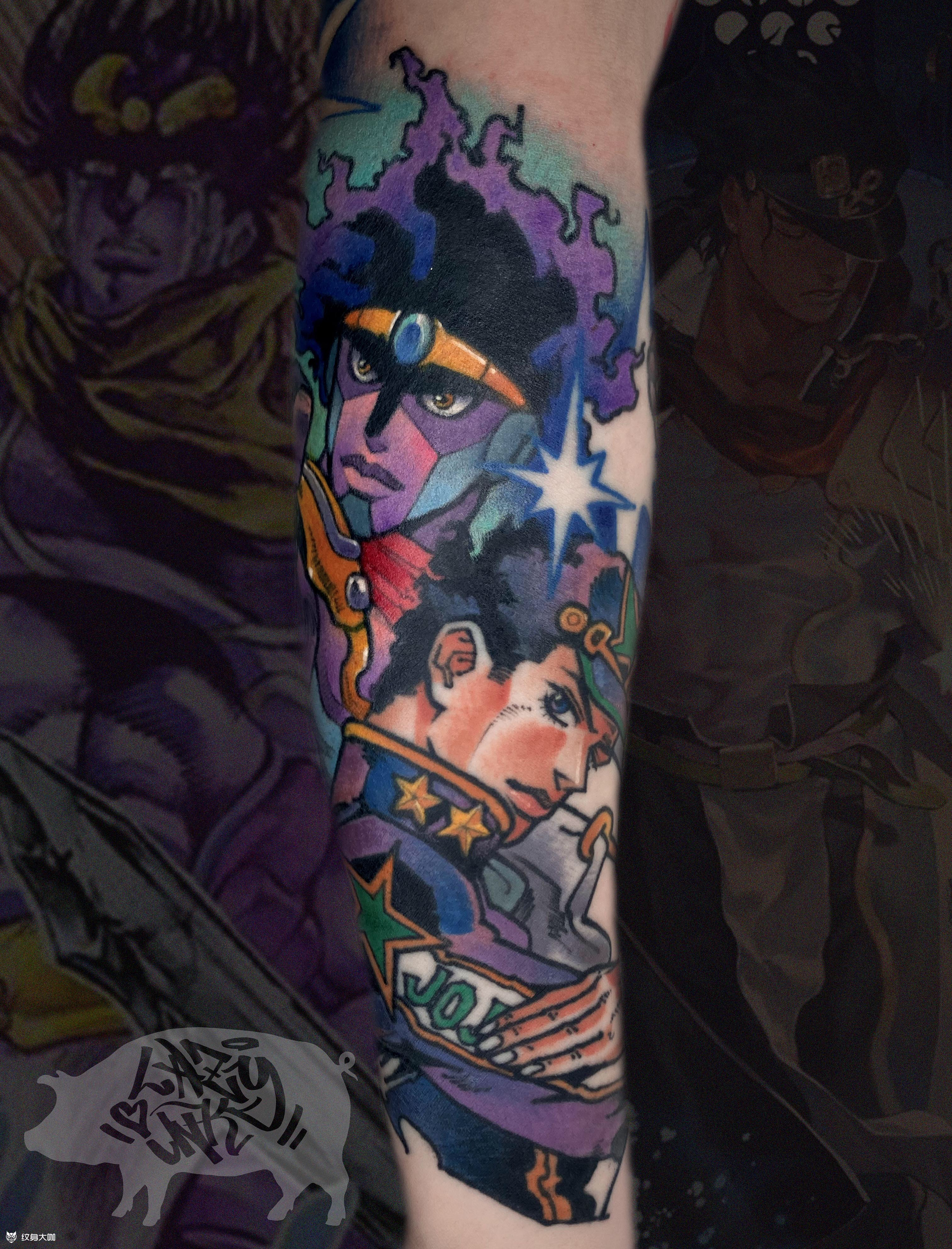 jojo&白金之星_纹身图案手稿图片_潘俊帆的纹身作品集