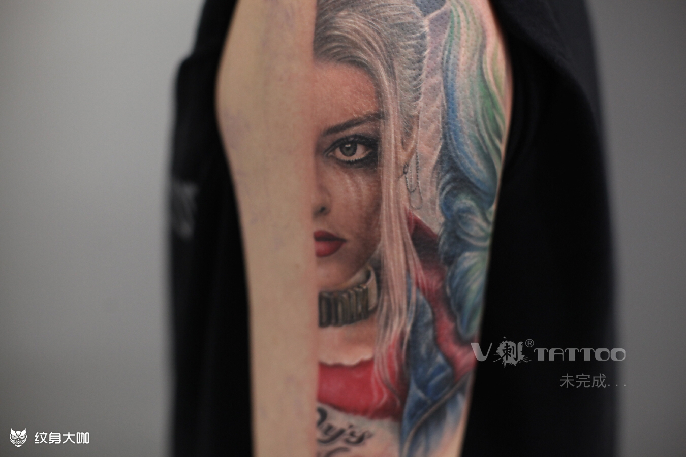小丑女未完成…_纹身图案手稿图片_阿v的纹身作品集