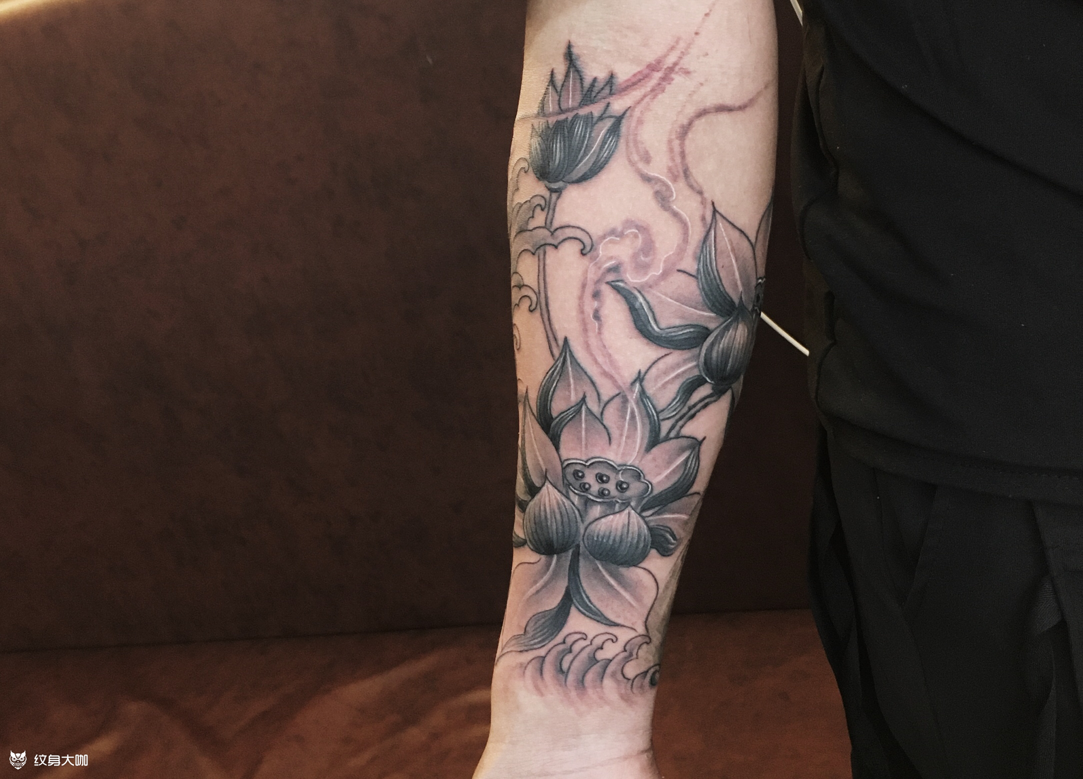 小臂莲花_纹身图案手稿图片_针舞堂的纹身作品集