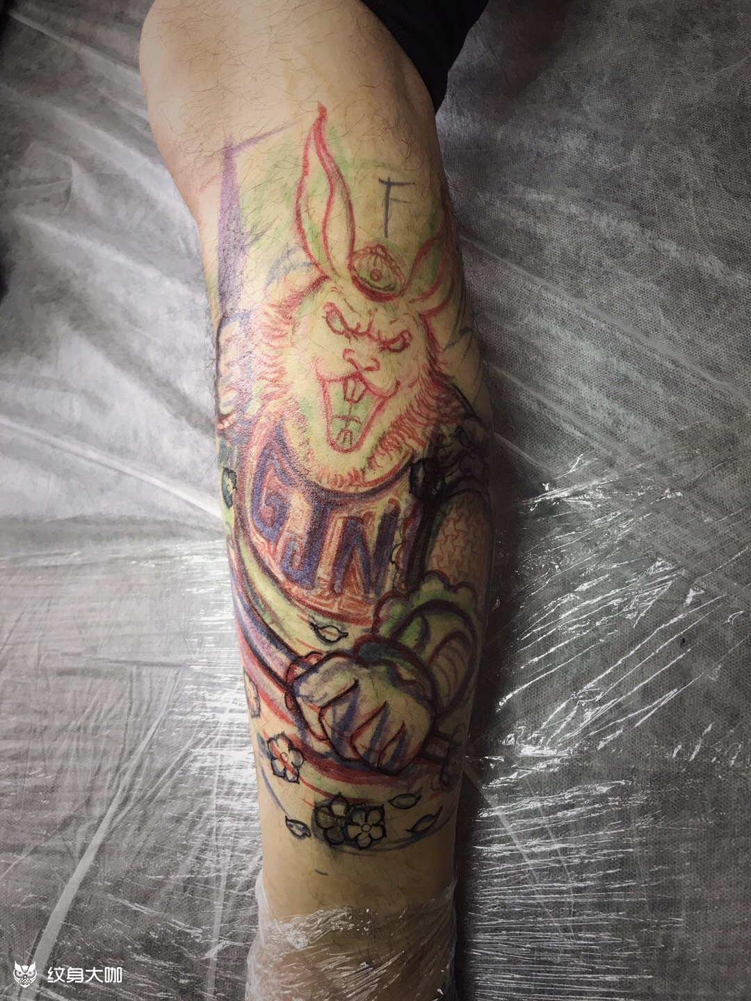 兔子将军_纹身图案手稿图片_渤海堂tattoo的纹身作品集