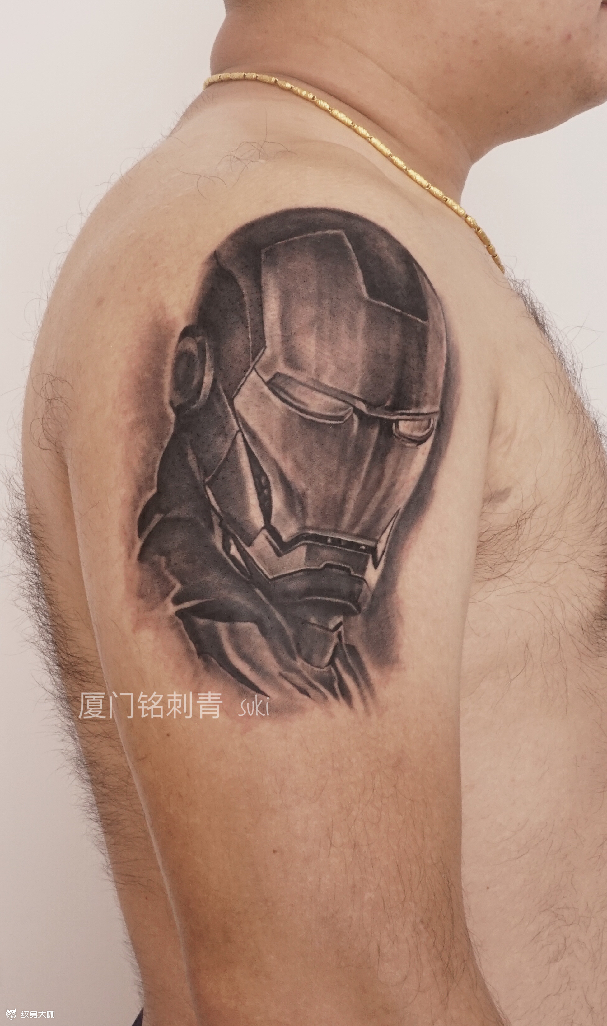 钢铁侠_纹身图案手稿图片_suki的纹身作品集