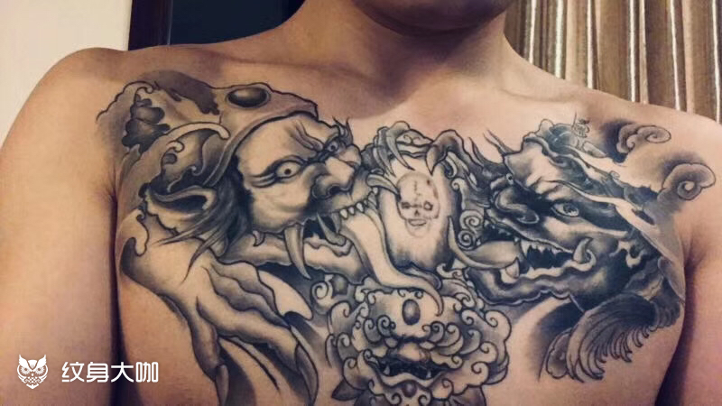 黑白无常_纹身图案手稿图片_昆山 召刺青 tattoo的纹身作品集