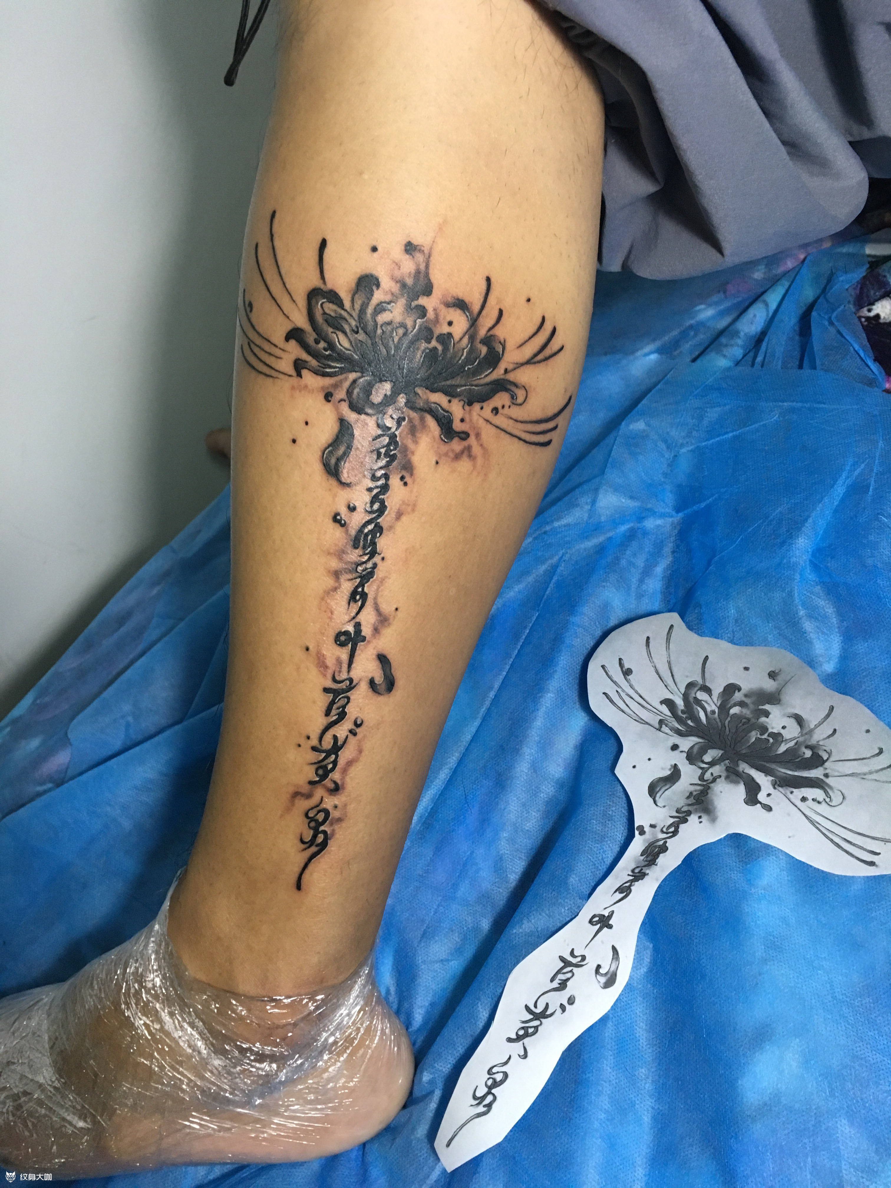 彼岸花_纹身图案手稿图片_百川7199的纹身作品集