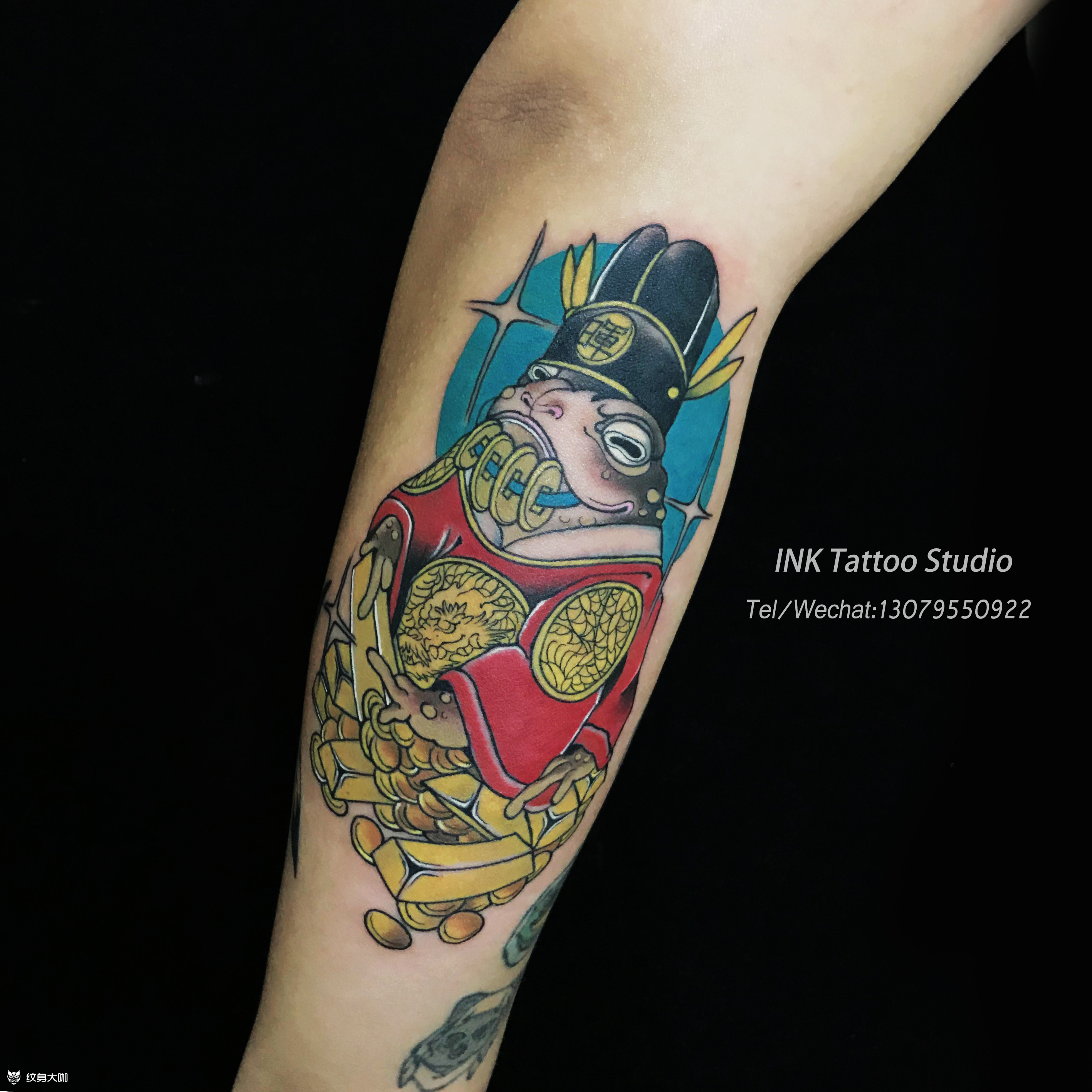 三足金蟾_纹身图案手稿图片_小伟的纹身作品集