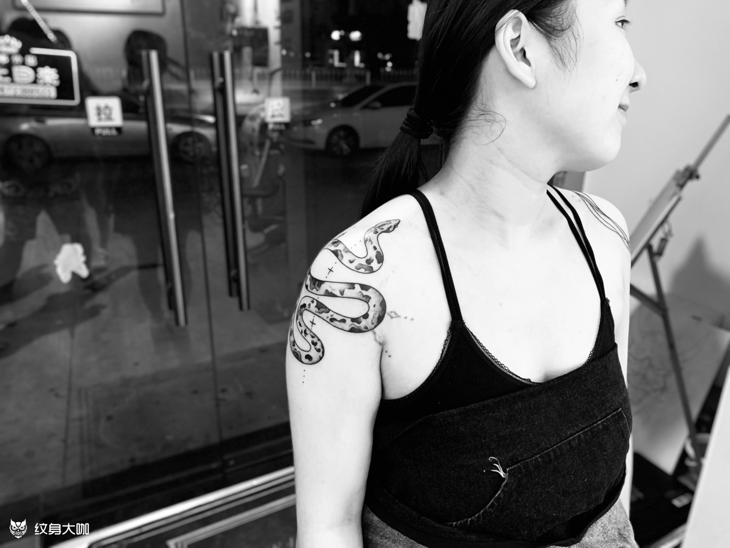 【今日作品更新】 #美女蛇#_纹身图案手稿图片_刘鑫的纹身作品集