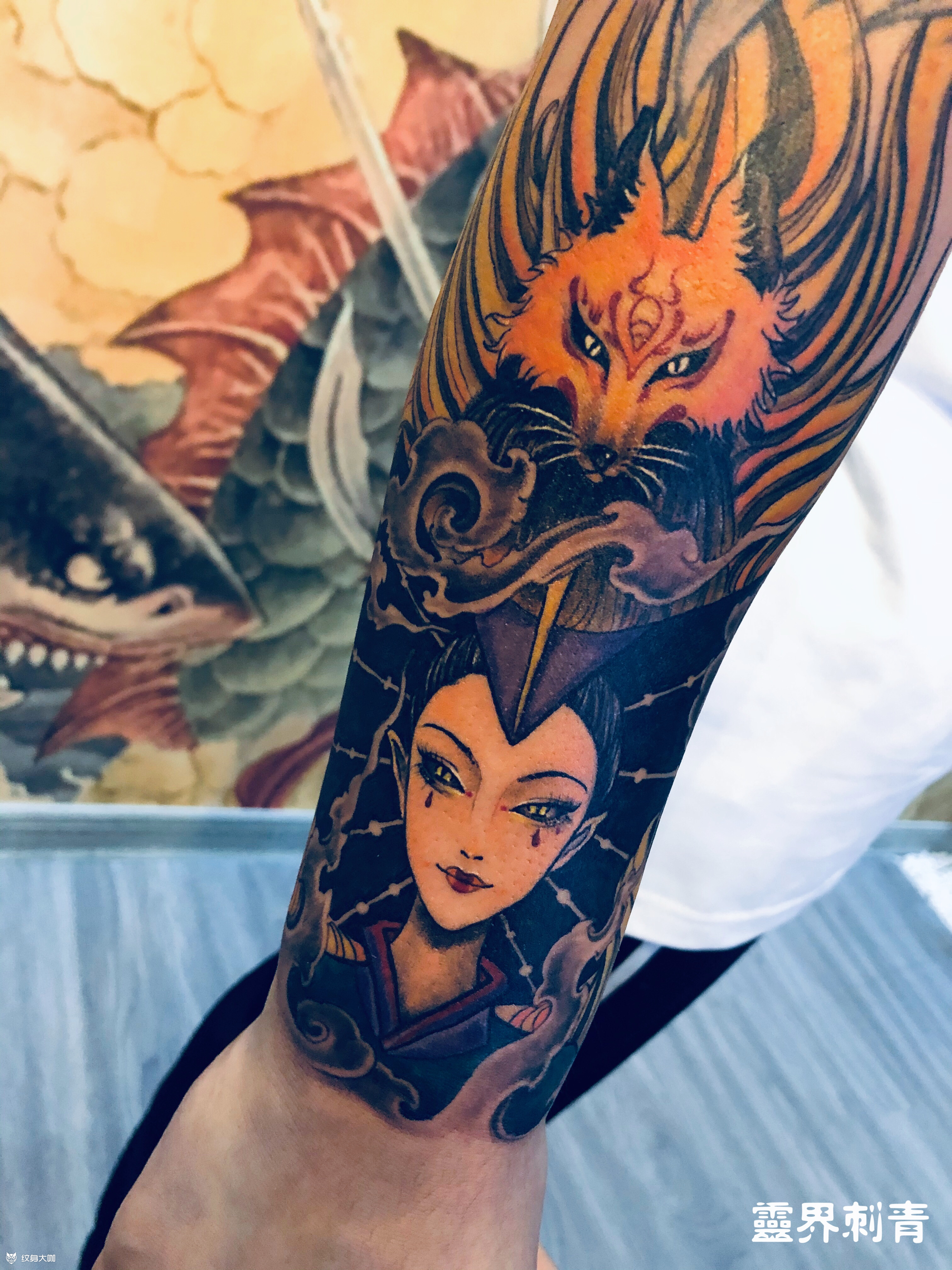 石矶娘娘_纹身图案手稿图片_于建廷的纹身作品集